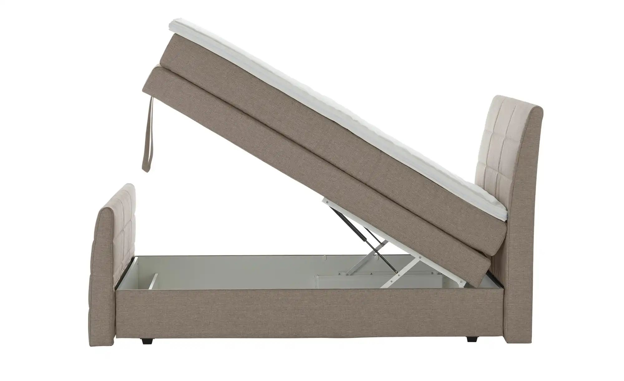 Boxspringbett mit Bettkasten und Topper Baron ¦ beige ¦ Maße (cm): B: 109 H günstig online kaufen