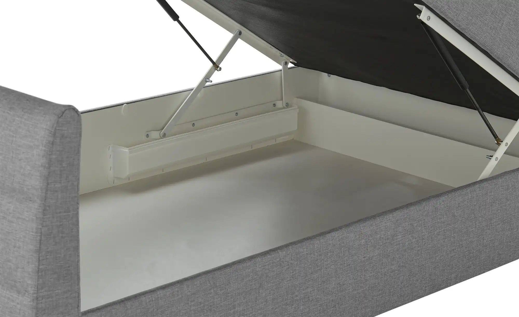Boxspringbett mit Bettkasten und Topper Baron ¦ grau ¦ Maße (cm): B: 109 H: günstig online kaufen