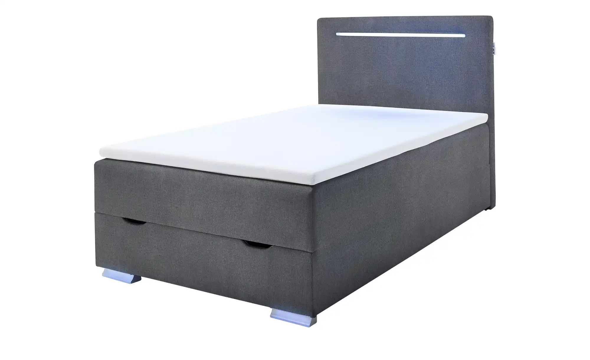 Boxspringbett mit LED-Beleuchtung  120/200 cm Knight ¦ grau ¦ Maße (cm): B: günstig online kaufen
