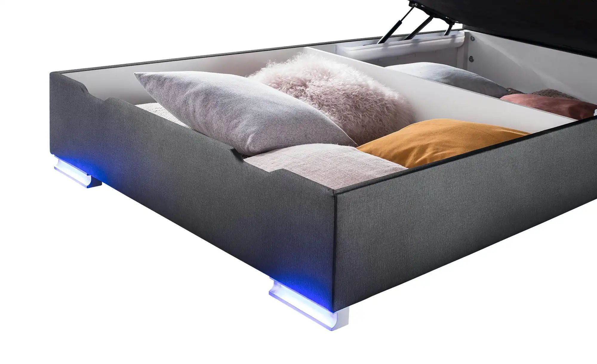 Thumbnail - Boxspringbett mit LED-Beleuchtung  120/200 cm Knight ¦ grau ¦ Maße (cm): B: 123 H: 110 Betten > Boxspringbetten - Höffne...
