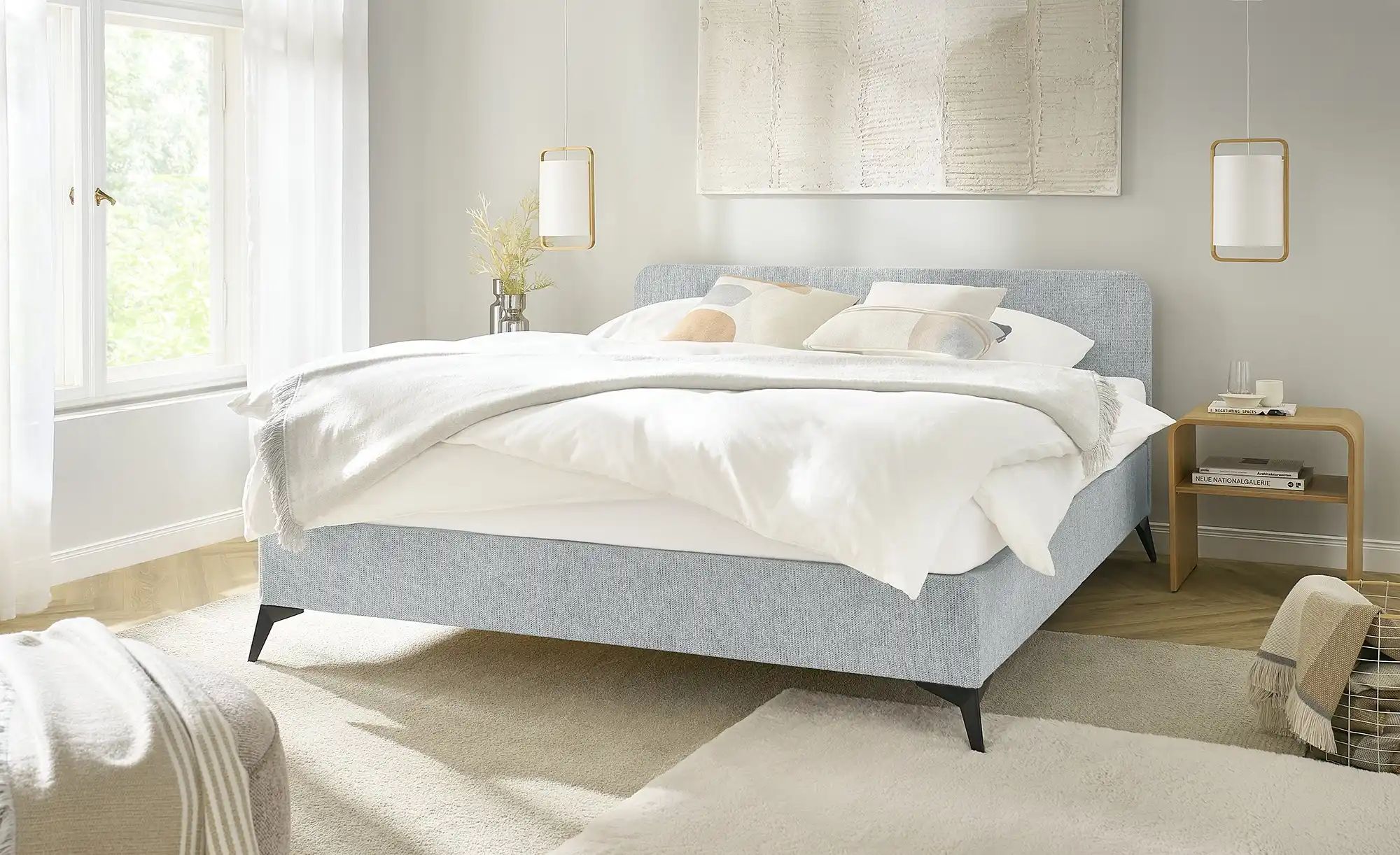Polsterbett mit Matratze Simply ¦ grau ¦ Maße (cm): B: 141 H: 90 Betten > P günstig online kaufen