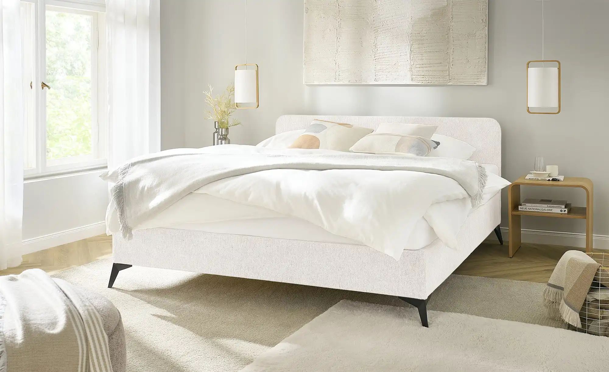 Polsterbett mit Matratze Simply ¦ creme ¦ Maße (cm): B: 181 H: 90 Betten > günstig online kaufen