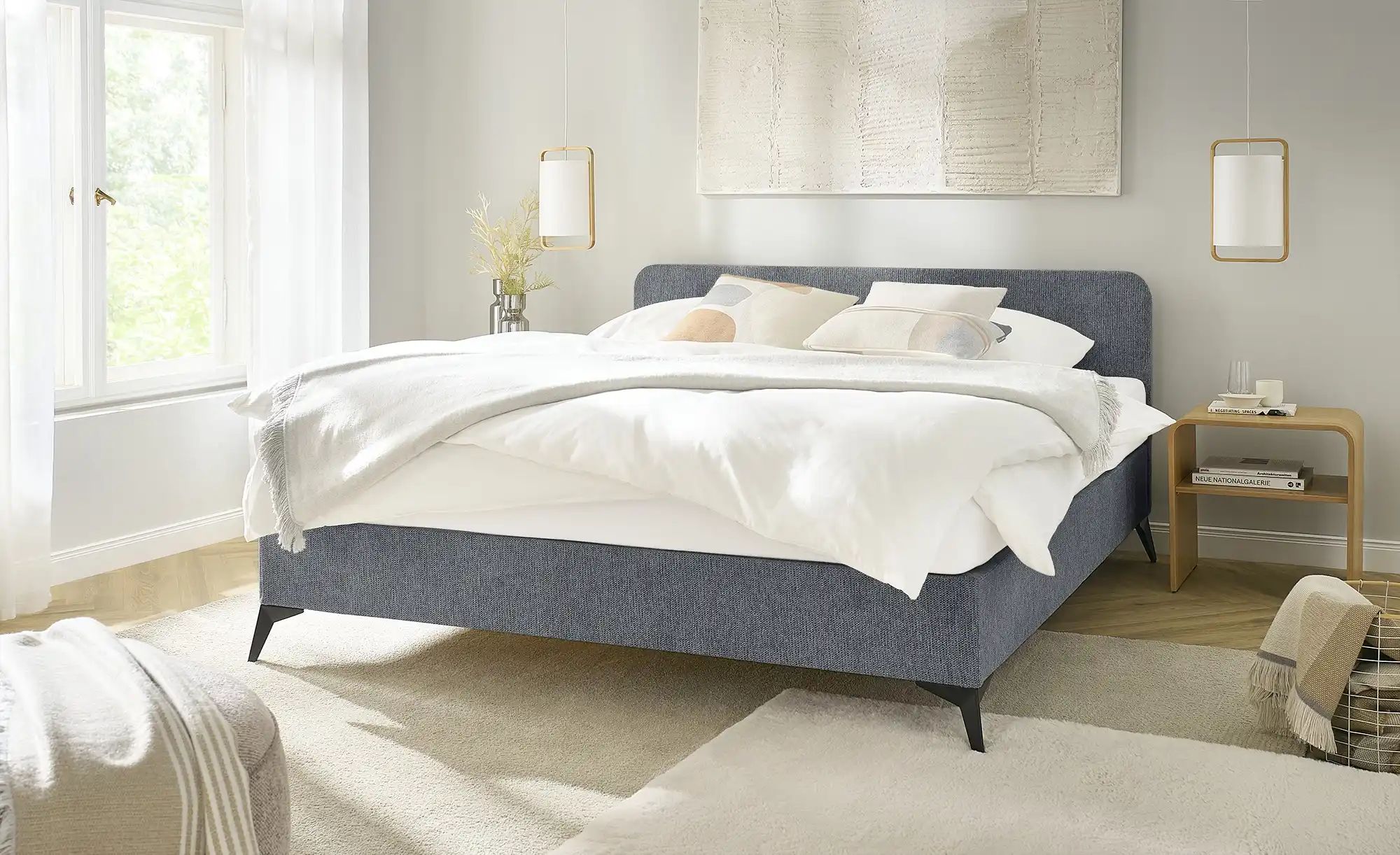 Polsterbett mit Matratze Simply ¦ grau ¦ Maße (cm): B: 161 H: 90 Betten > P günstig online kaufen