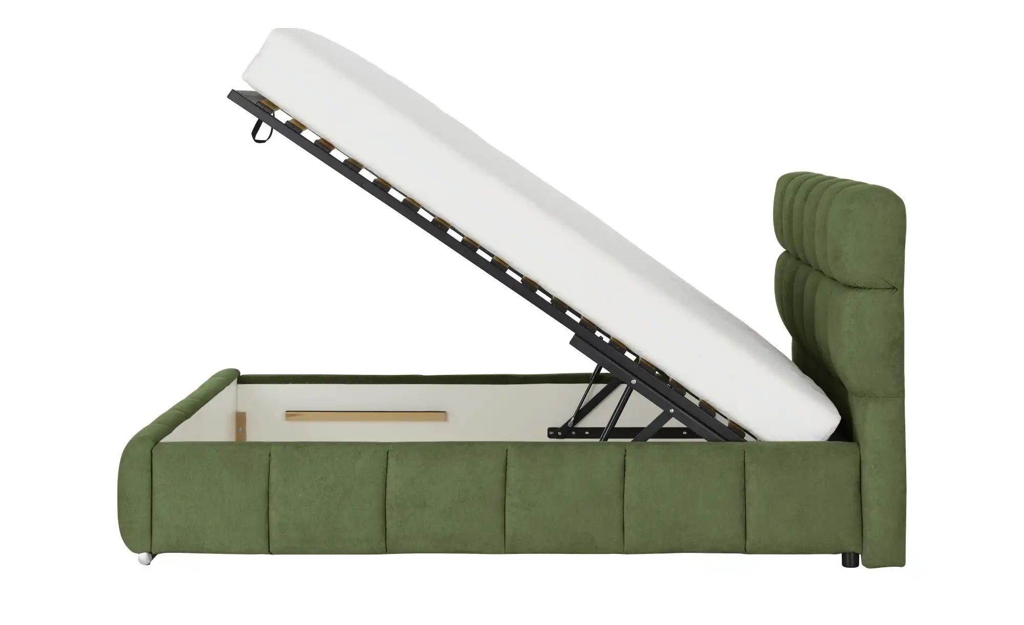 Polsterbett mit Bettkasten Savio ¦ grün ¦ Maße (cm): B: 170 H: 108 Betten > günstig online kaufen