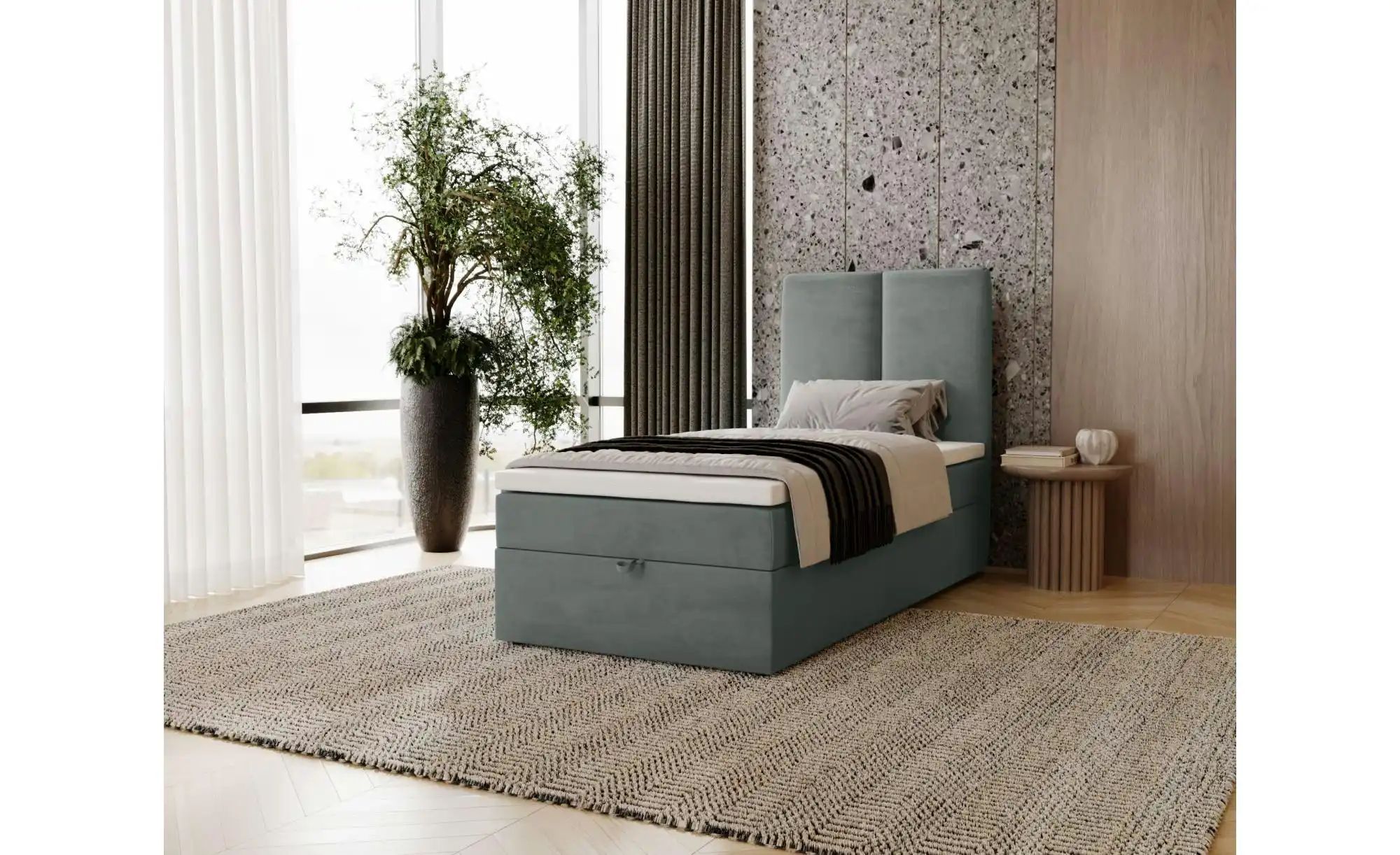 Boxbett mit Stauraum  Macclesfield ¦ grau ¦ Maße (cm): B: 101 H: 110 Betten günstig online kaufen