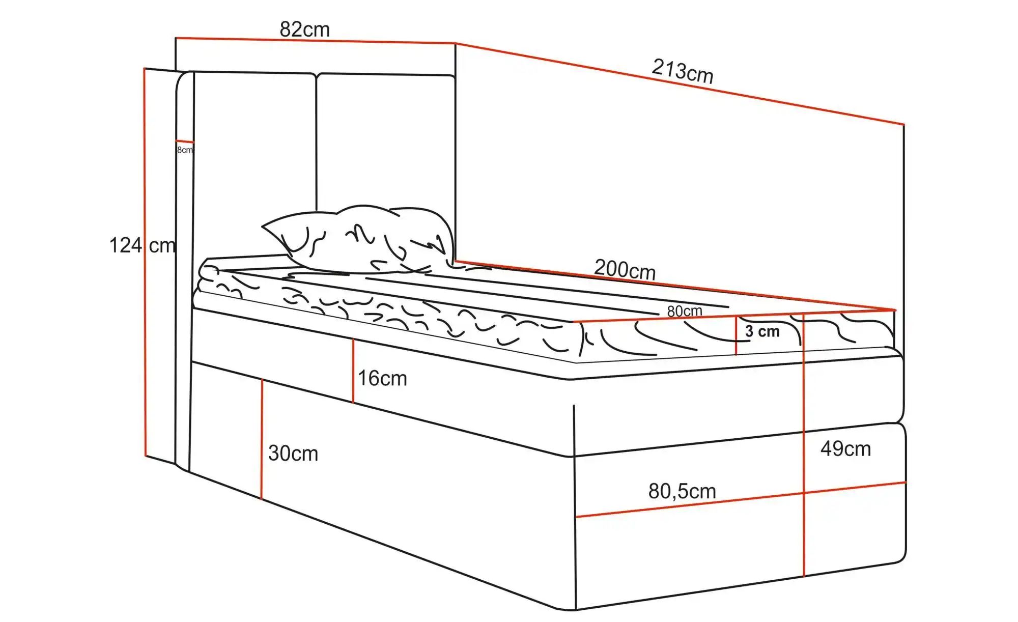Boxbett mit Stauraum  Nelia ¦ blau ¦ Maße (cm): B: 82 H: 124 Betten > Polst günstig online kaufen