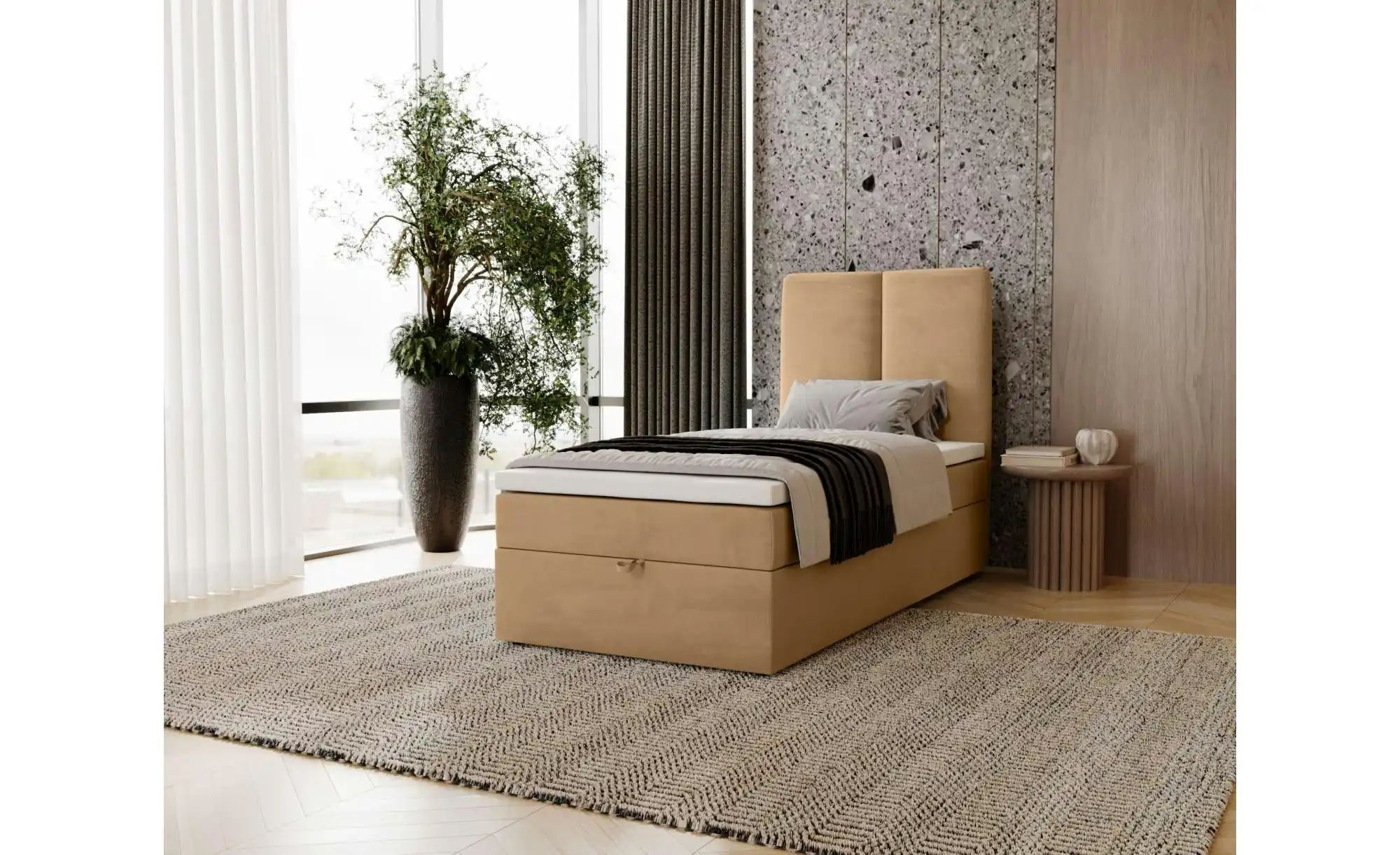 Boxbett mit Stauraum  Macclesfield ¦ beige ¦ Maße (cm): B: 91 H: 110 Betten günstig online kaufen