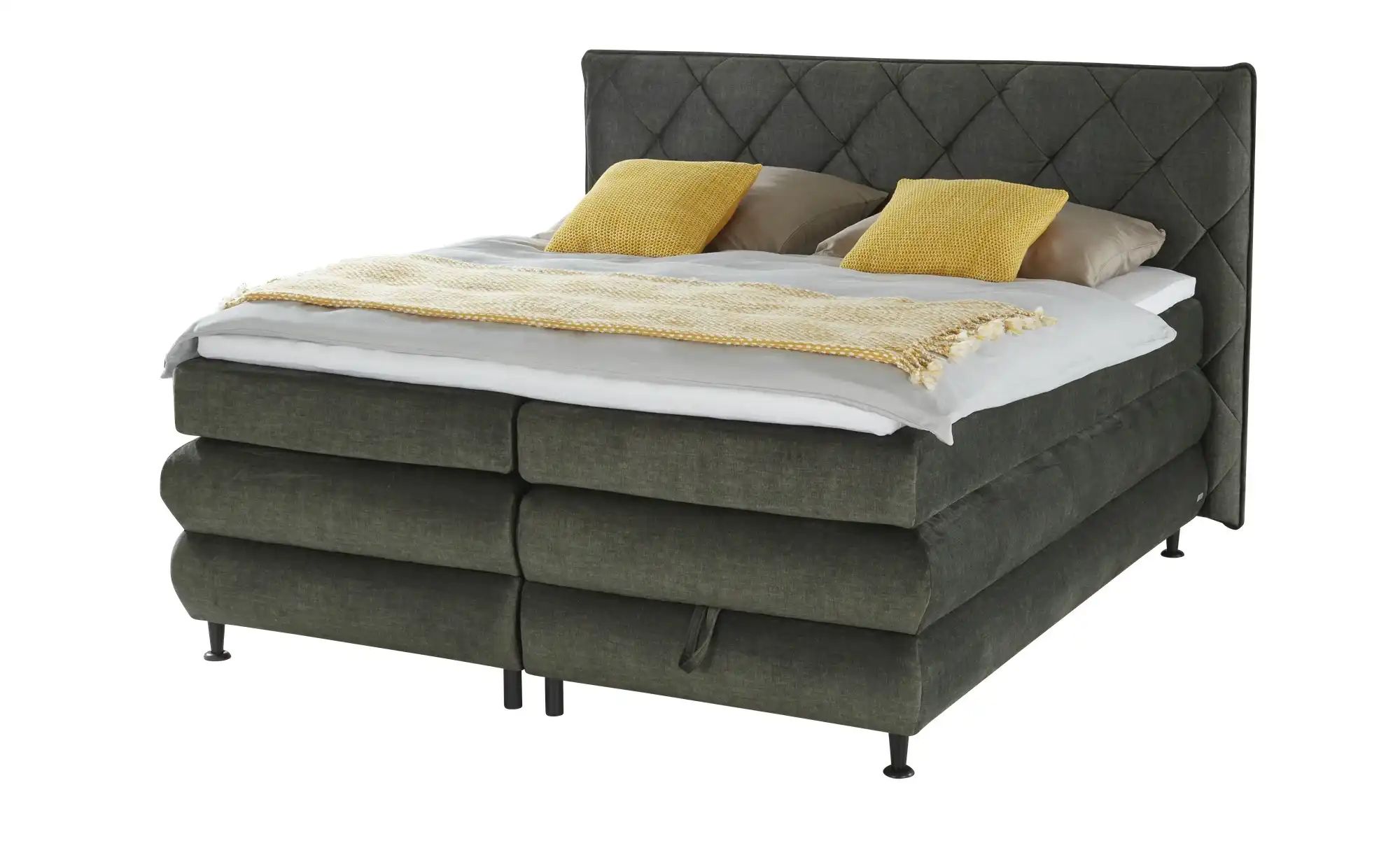 bobb Boxspringbett mit Stauraum  Liana ¦ grün ¦ Maße (cm): B: 212 H: 134 Be günstig online kaufen