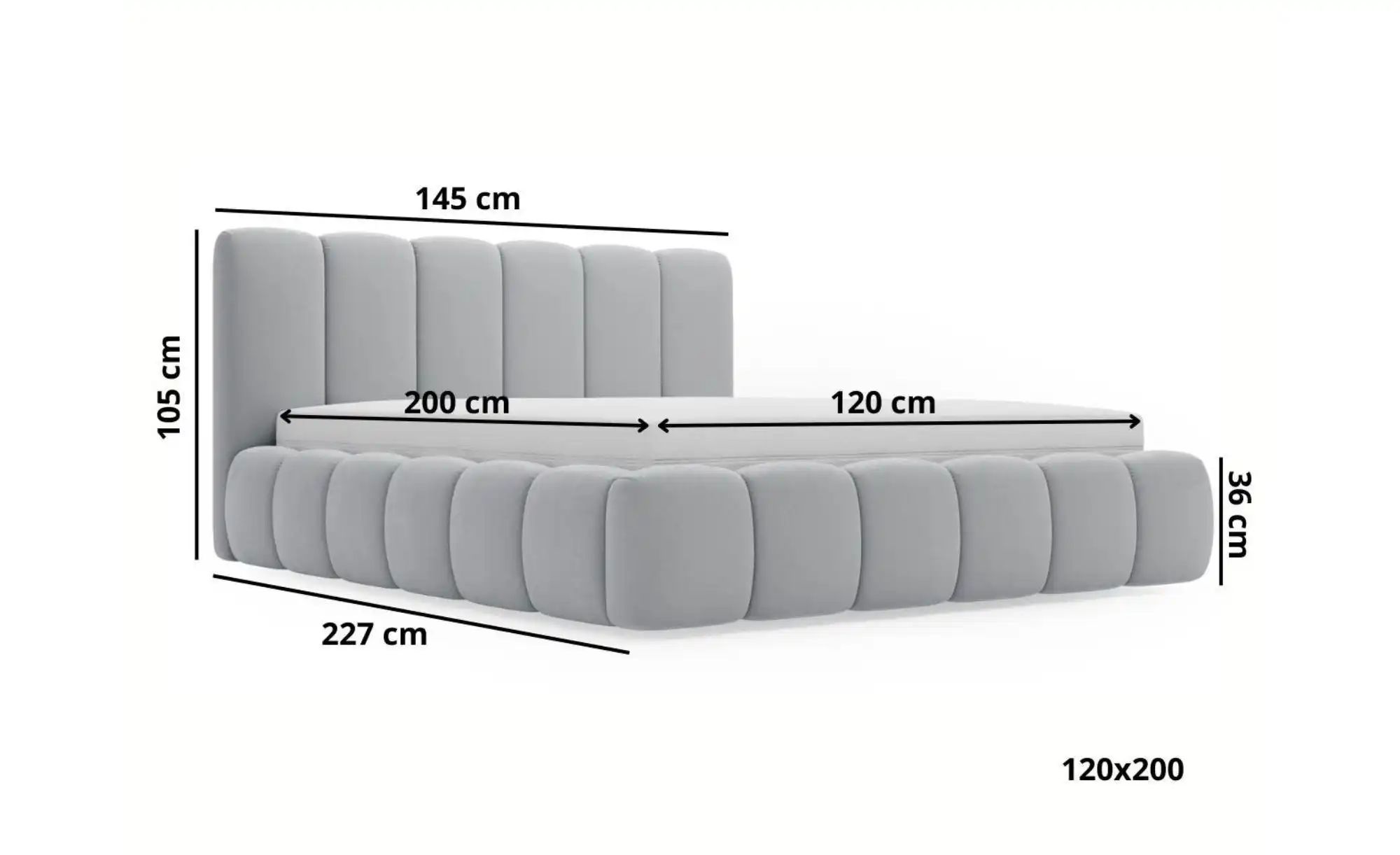 Polsterbett   ¦ braun ¦ Maße (cm): B: 145 H: 105 Betten > Polsterbetten - H günstig online kaufen
