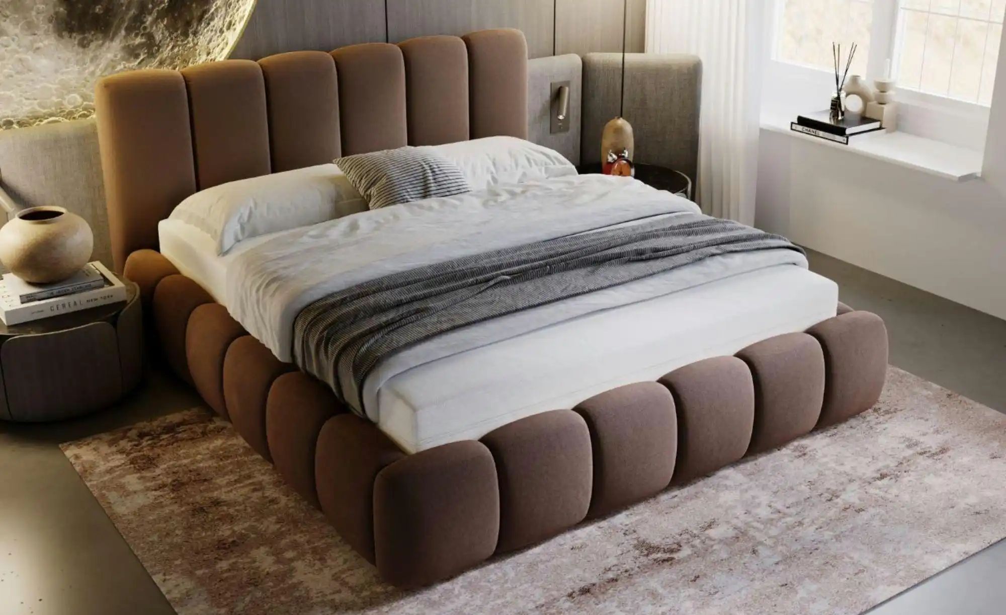 Polsterbett   ¦ braun ¦ Maße (cm): B: 205 H: 105 Betten > Polsterbetten - H günstig online kaufen