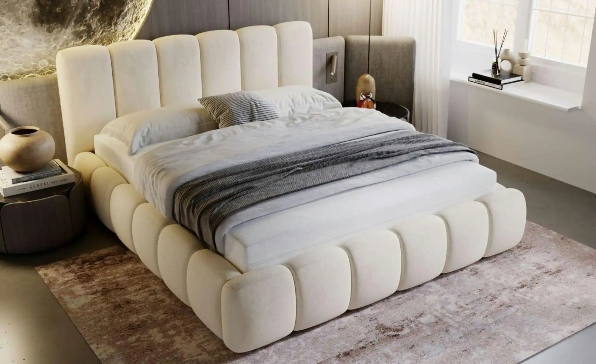 Polsterbett   ¦ beige ¦ Maße (cm): B: 165 H: 105 Betten > Polsterbetten - H günstig online kaufen