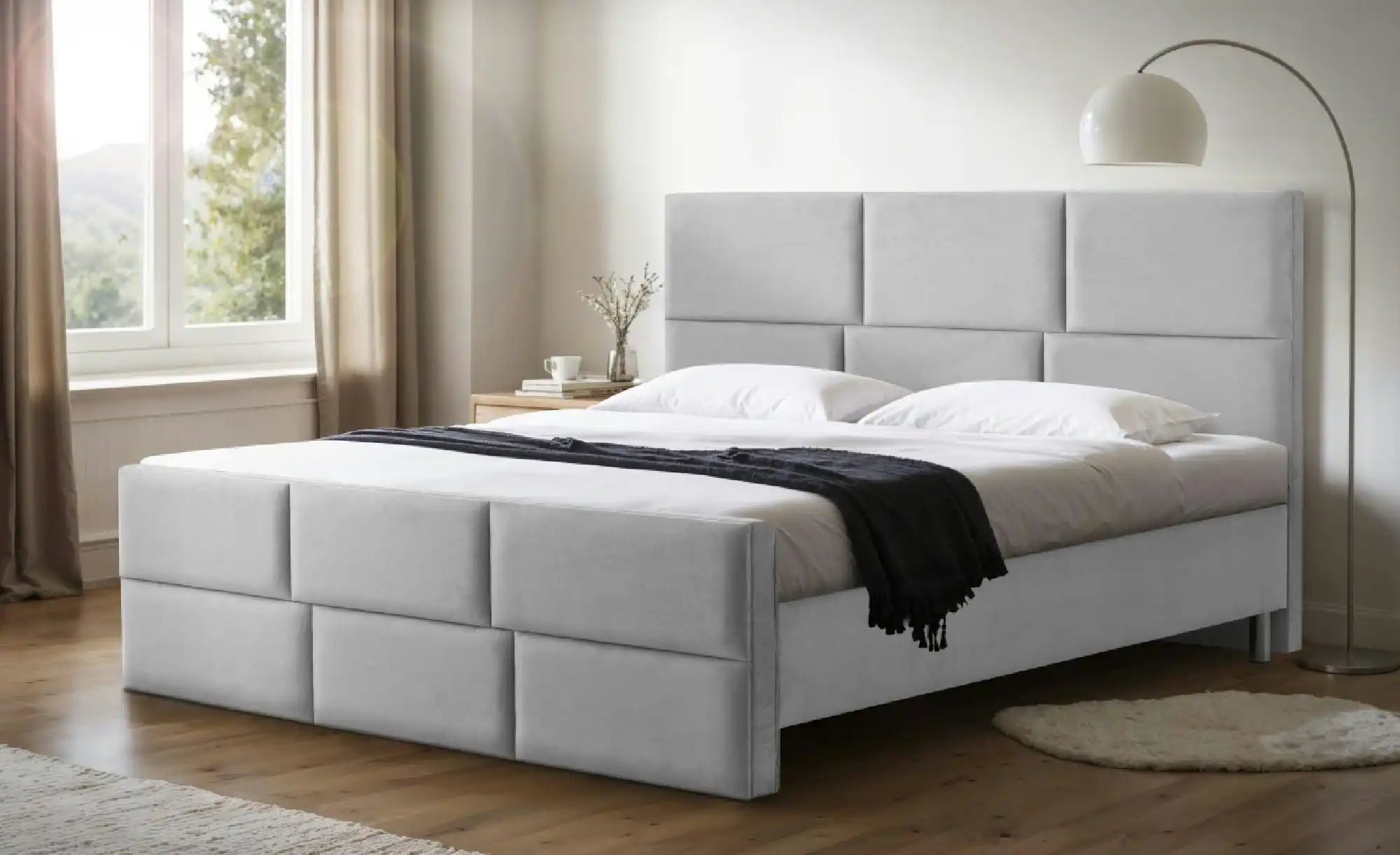 Boxbett mit Bettkasten Adria ¦ grau ¦ Maße (cm): B: 180 H: 110 Betten > Pol günstig online kaufen