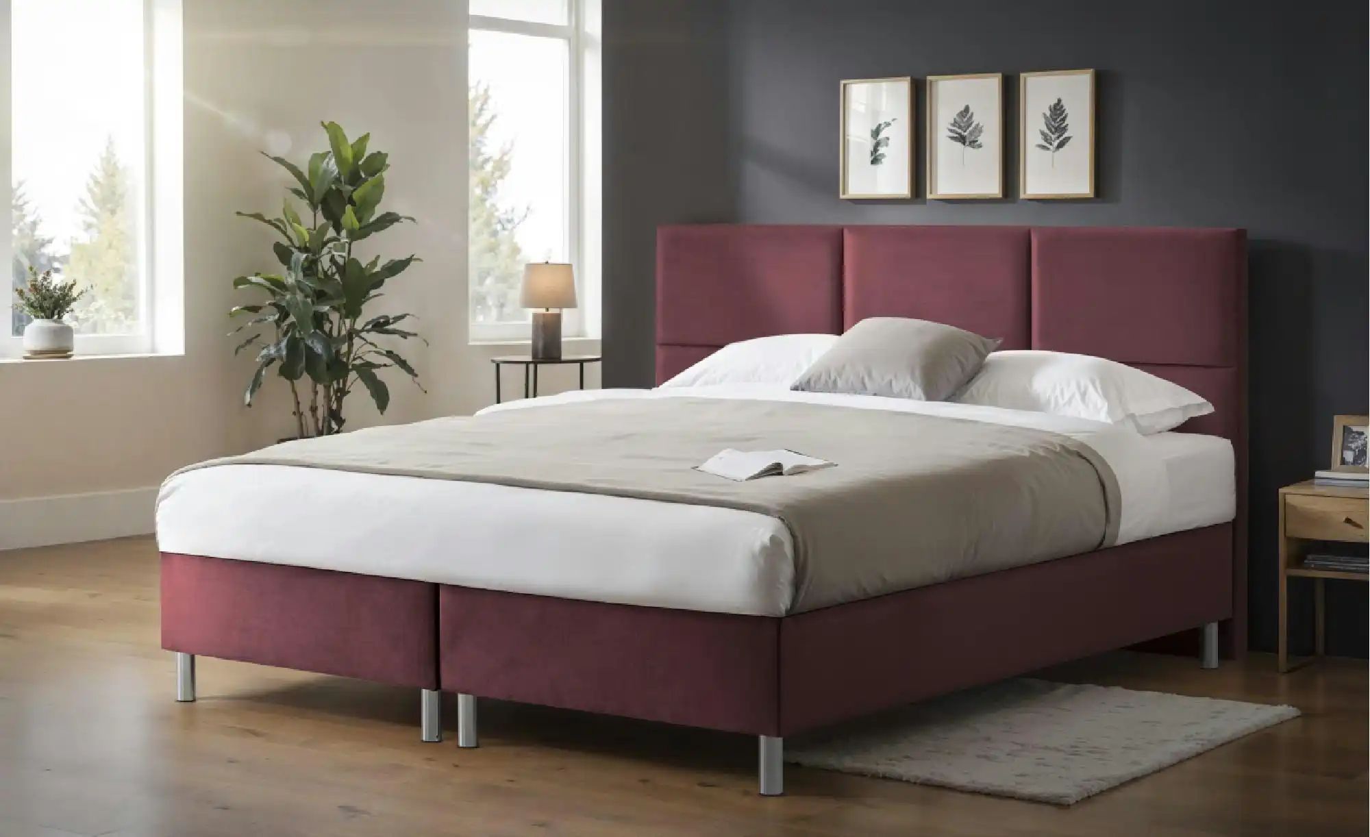 Boxbett mit Bettkasten Adria ¦ rot ¦ Maße (cm): B: 200 H: 110 Betten > Pols günstig online kaufen