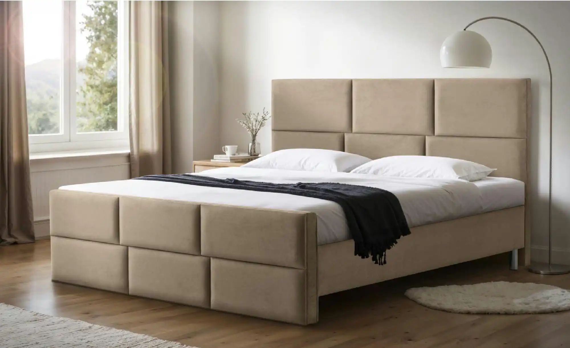 Boxbett mit Bettkasten Adria ¦ beige ¦ Maße (cm): B: 200 H: 110 Betten > Po günstig online kaufen