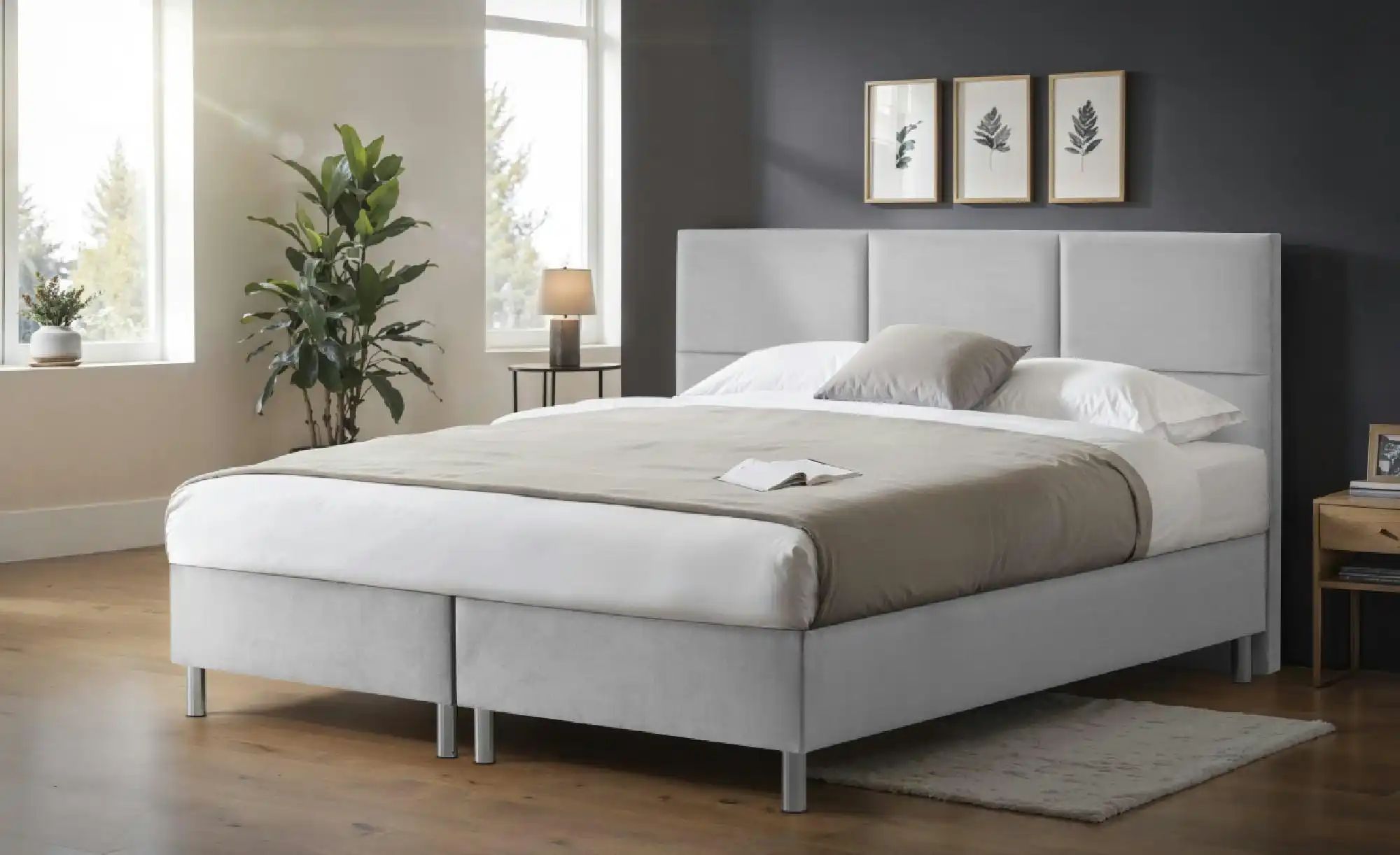 Boxbett mit Bettkasten Adria ¦ grau ¦ Maße (cm): B: 180 H: 110 Betten > Pol günstig online kaufen