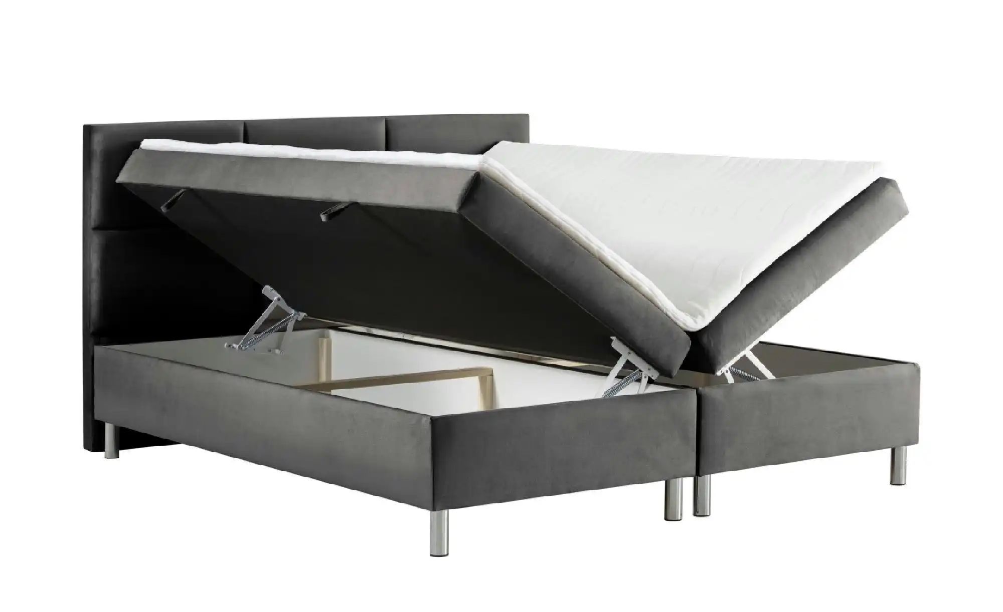 Boxbett mit Bettkasten Adria ¦ grau ¦ Maße (cm): B: 200 H: 110 Betten > Pol günstig online kaufen