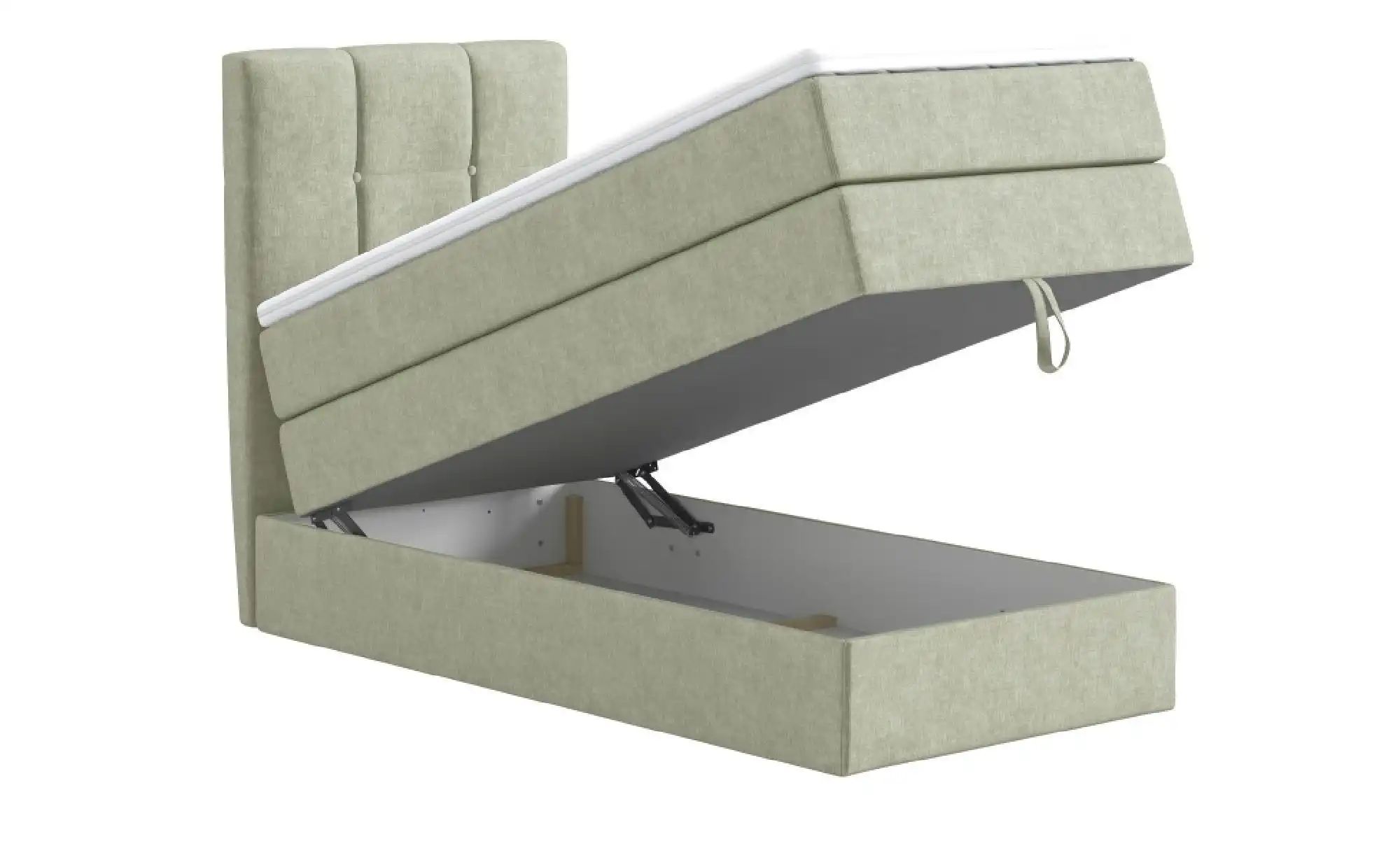 Boxspringbett mit Bettkasten Leeds ¦ grün Betten > Einzelbetten - Höffner günstig online kaufen
