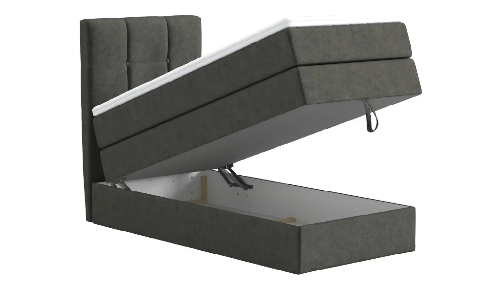 Thumbnail - Boxspringbett mit Bettkasten Leeds ¦ grau ¦ Maße (cm): B: 90 H: 121 Betten > Boxspringbetten - Höffner