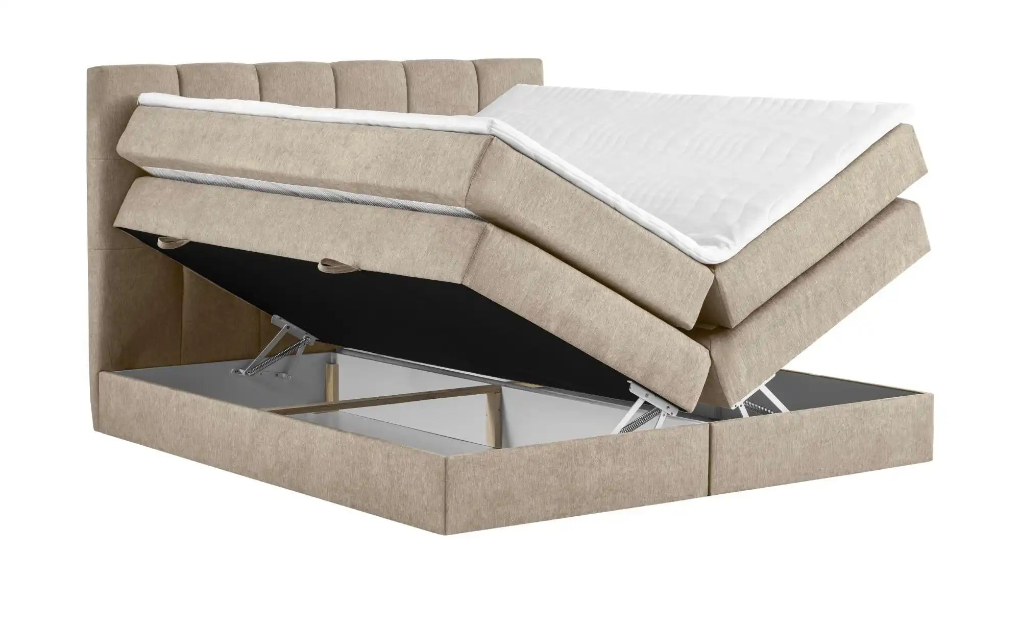 Boxspringbett mit Bettkasten Leeds ¦ beige Betten > Einzelbetten - Höffner günstig online kaufen