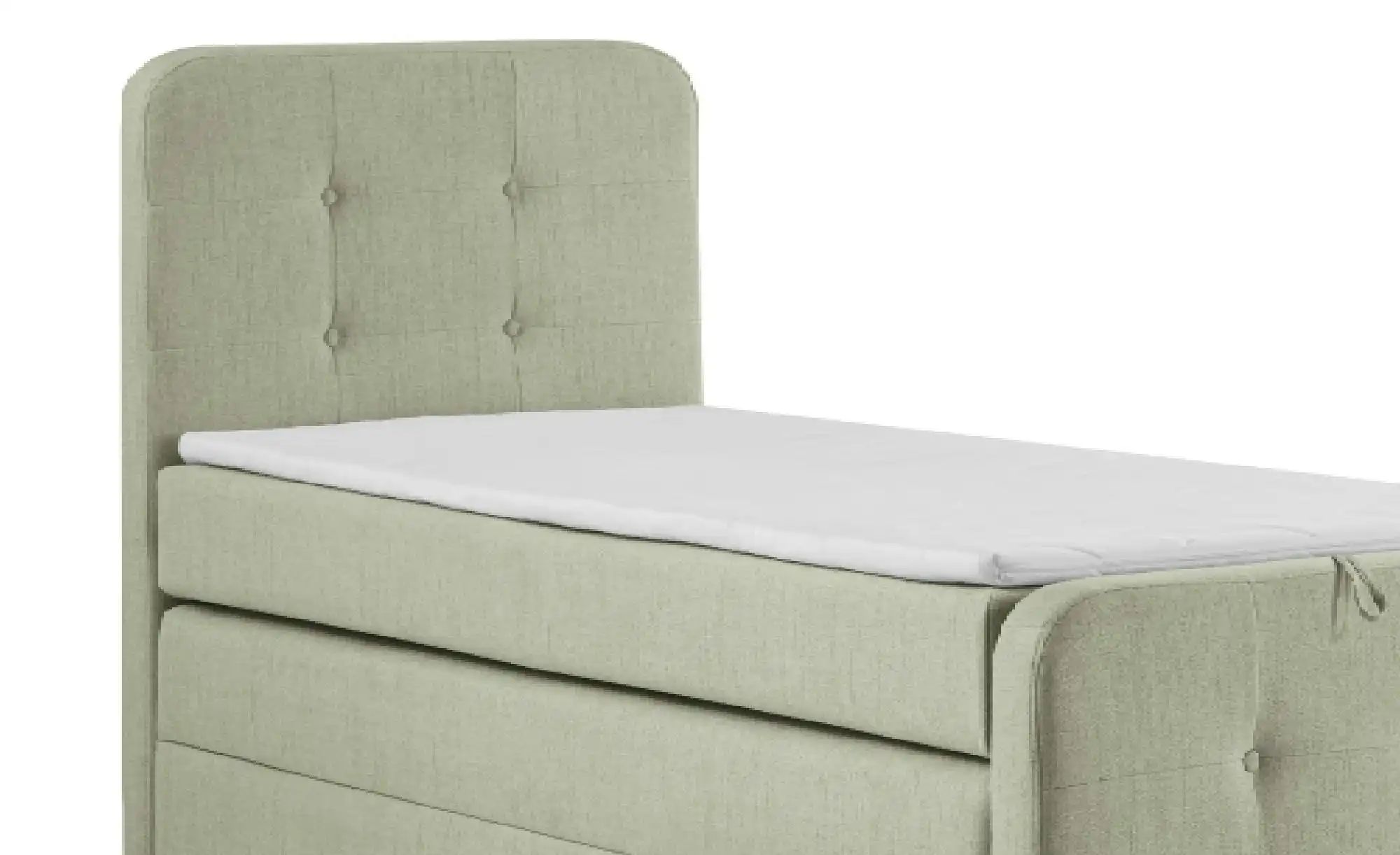 Thumbnail - Boxspringbett mit Bettkasten Neapel ¦ grün ¦ Maße (cm): B: 90 H: 121 Betten > Boxspringbetten - Höffner