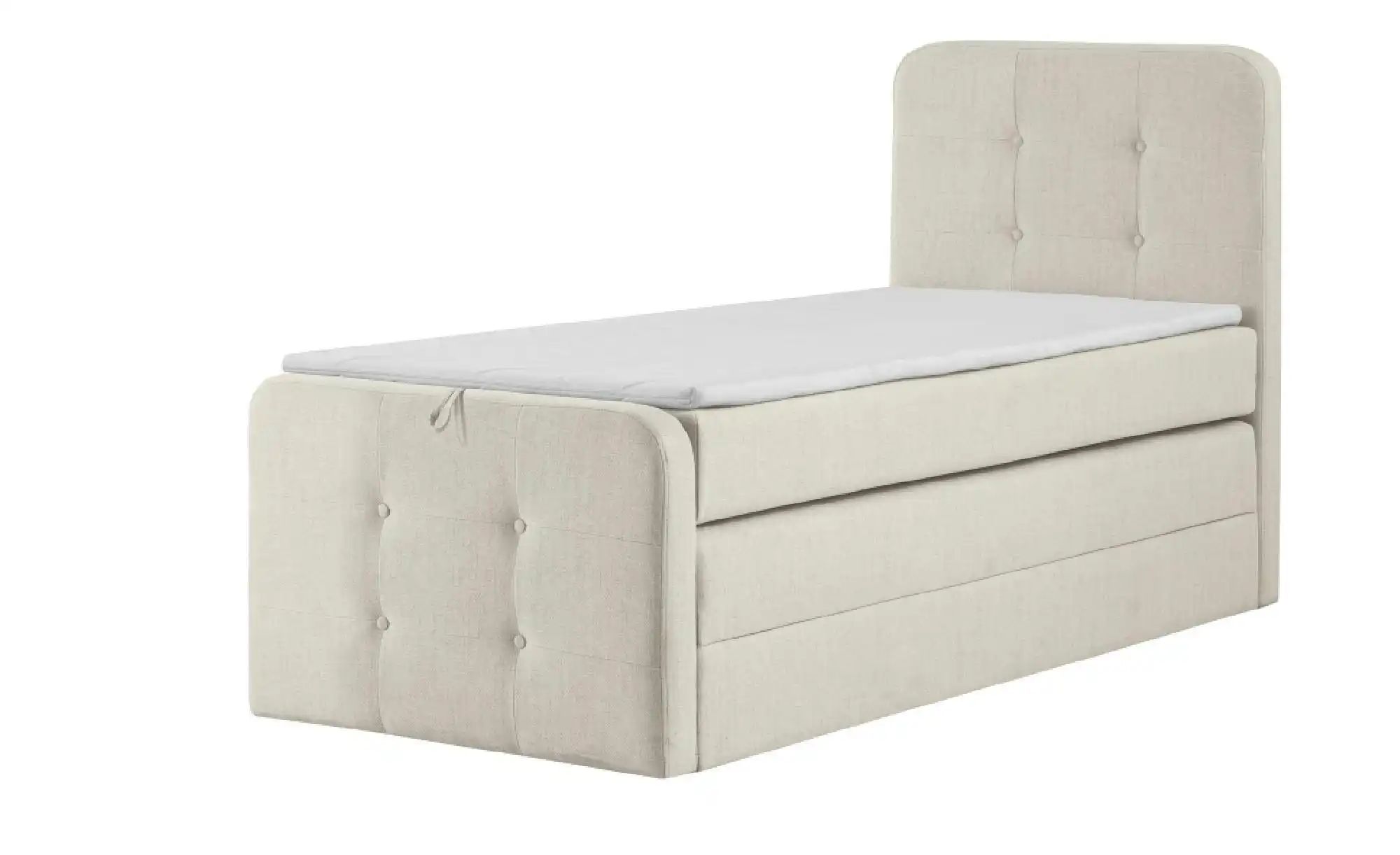 Boxspringbett mit Bettkasten Neapel ¦ creme ¦ Maße (cm): H: 121 Betten > Ei günstig online kaufen