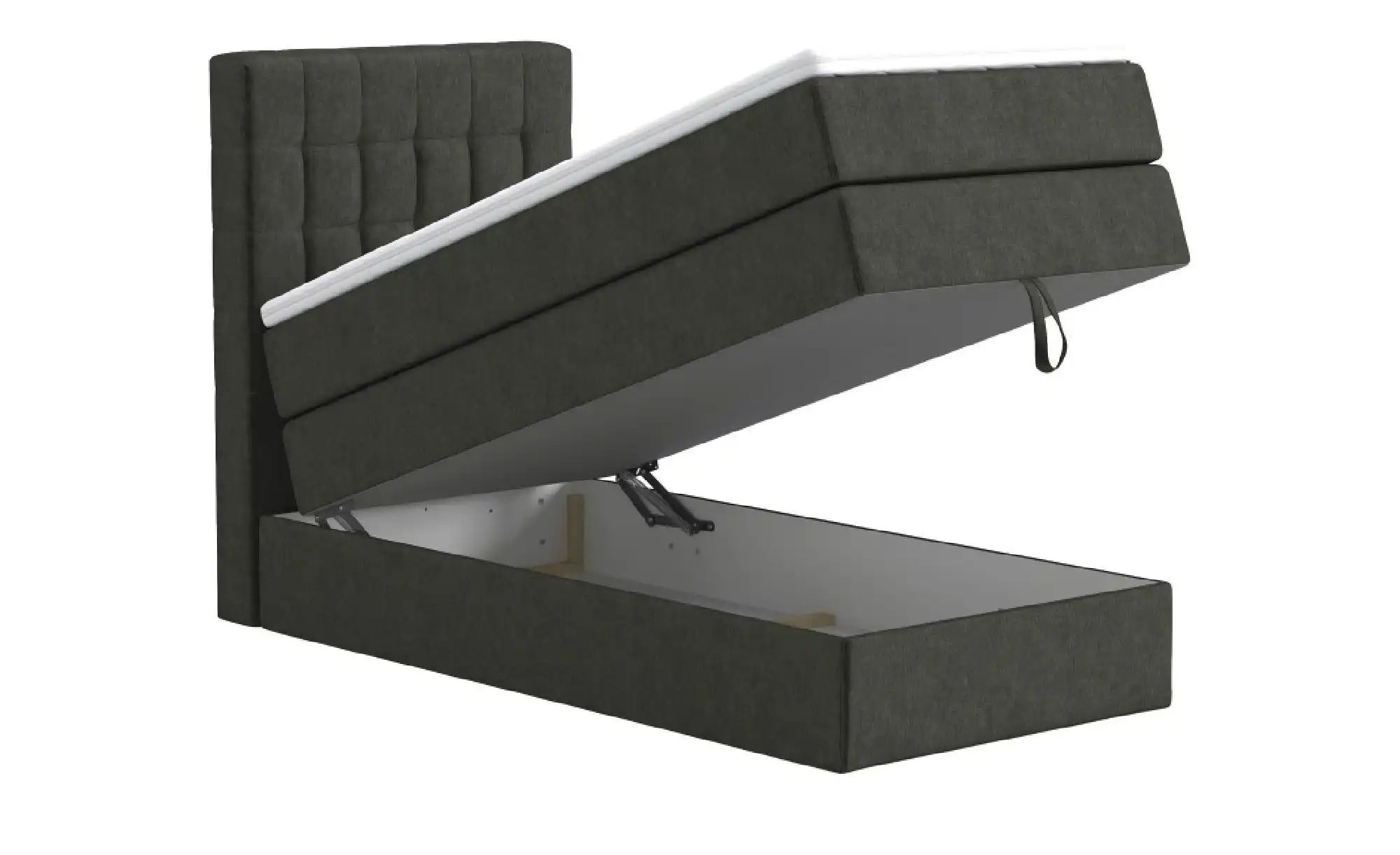 Thumbnail - Boxspringbett mit Bettkasten Barcelona ¦ grau ¦ Maße (cm): B: 100 H: 110 Betten > Boxspringbetten - Höffner