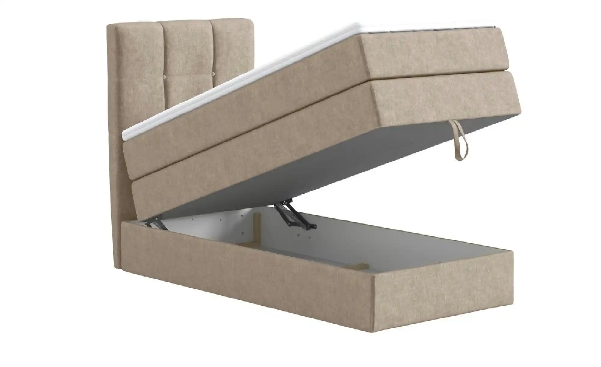 Thumbnail - Boxspringbett mit Bettkasten Leeds ¦ beige ¦ Maße (cm): B: 90 H: 121 Betten > Boxspringbetten - Höffner