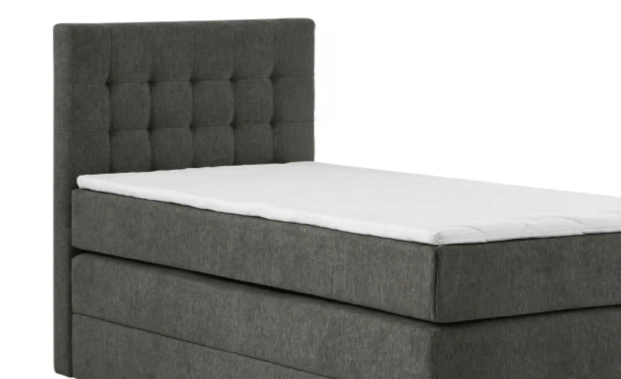 Thumbnail - Boxspringbett mit Bettkasten Barcelona ¦ grau ¦ Maße (cm): B: 100 H: 110 Betten > Boxspringbetten - Höffner