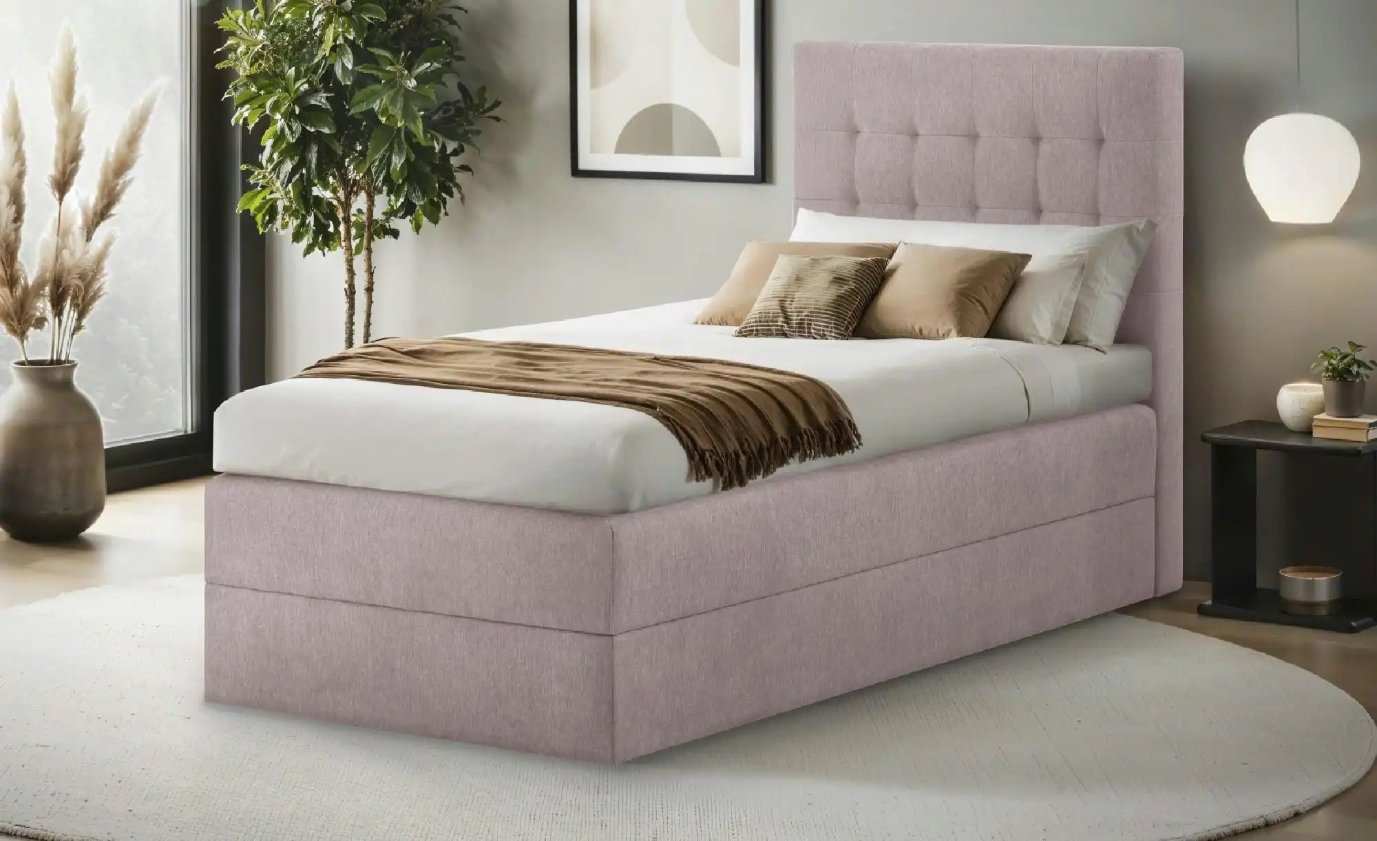 Boxspringbett mit Bettkasten Barcelona ¦ rosa/pink ¦ Maße (cm): H: 110 Bett günstig online kaufen