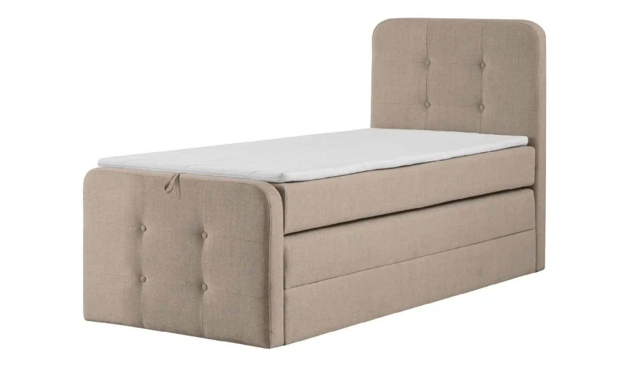 Boxspringbett mit Bettkasten Neapel ¦ beige ¦ Maße (cm): H: 121 Betten > Ei günstig online kaufen