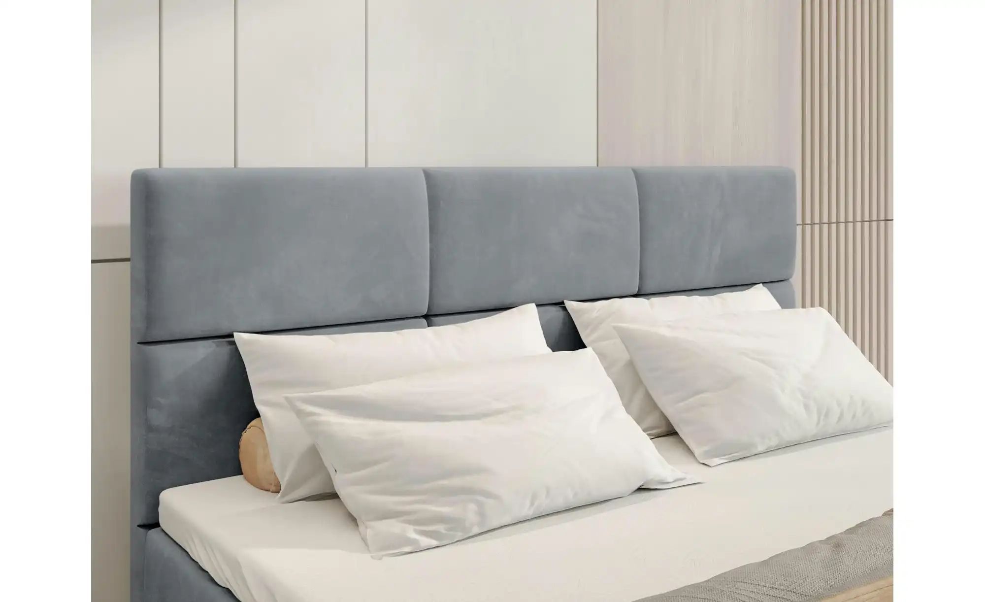 Boxbett mit Stauraum und Topper Boston ¦ grau ¦ Maße (cm): B: 140 H: 102 Be günstig online kaufen