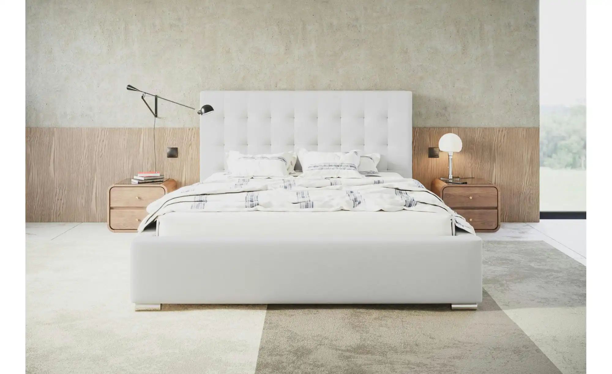 Thumbnail - Polsterbett mit Stauraum Crawley ¦ weiß ¦ Maße (cm): B: 160 H: 104 Betten > Polsterbetten - Höffner