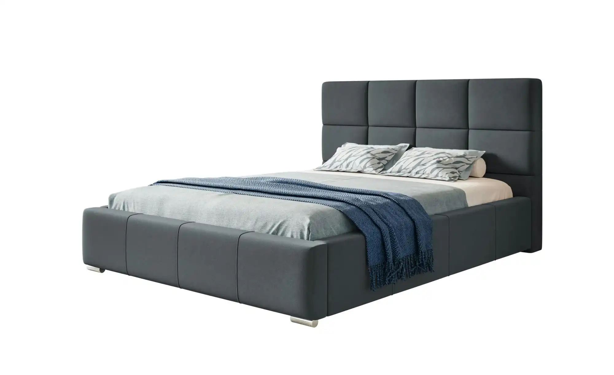 Polsterbett mit Stauraum Poole ¦ grau ¦ Maße (cm): H: 104 Betten > Polsterb günstig online kaufen