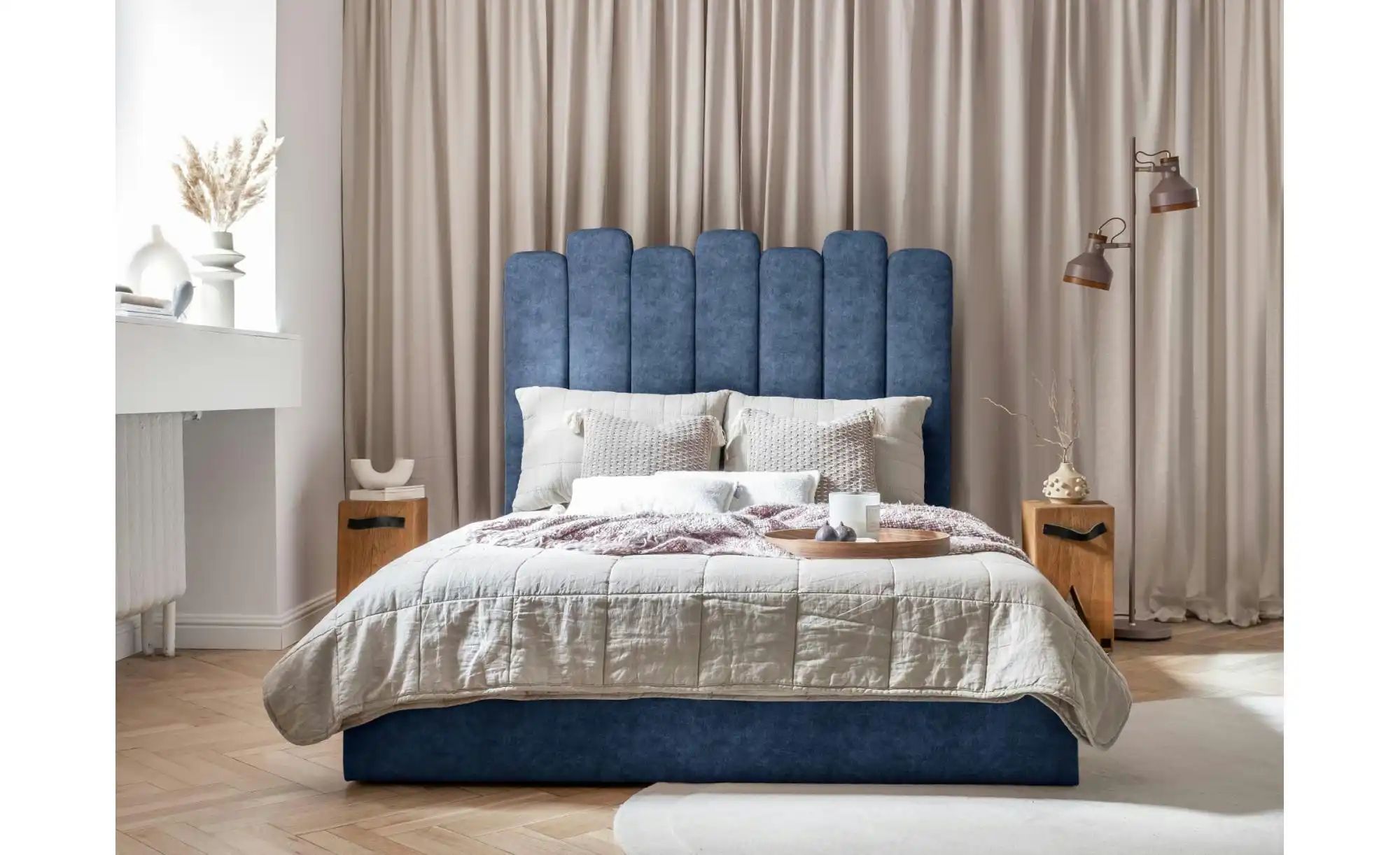 Miuform Polsterbett mit Bettkasten Dreamy Aurora ¦ blau ¦ Maße (cm): B: 187 günstig online kaufen