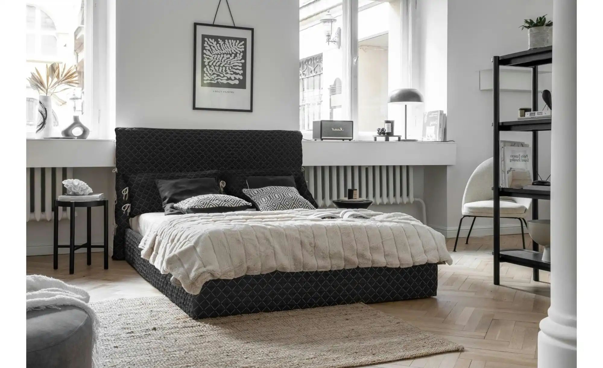 Miuform Polsterbett gemustert Sleepy Luna ¦ schwarz ¦ Maße (cm): B: 166 H: günstig online kaufen