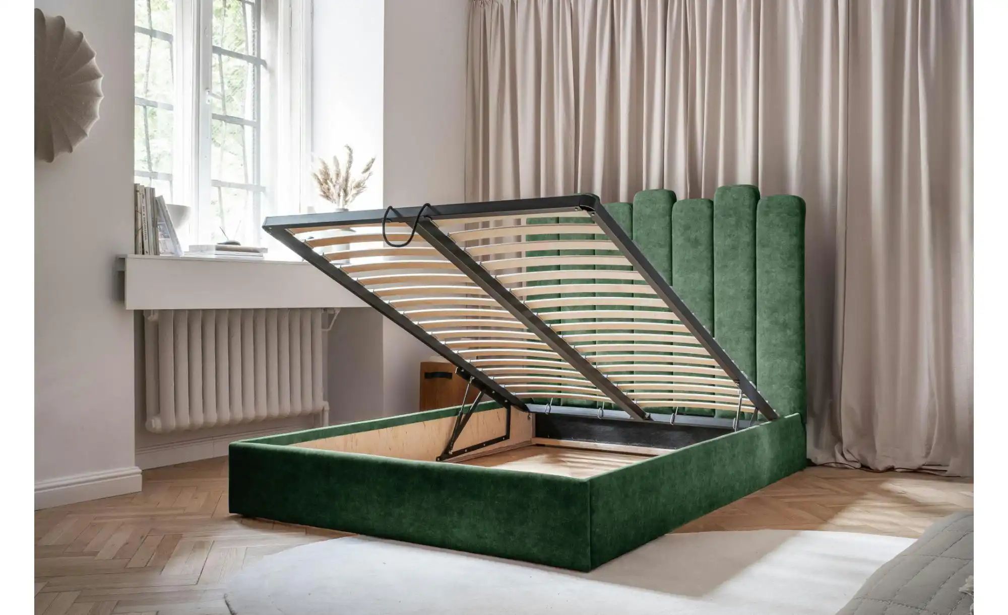 Miuform Polsterbett mit Bettkasten Dreamy Aurora ¦ grün ¦ Maße (cm): B: 187 günstig online kaufen