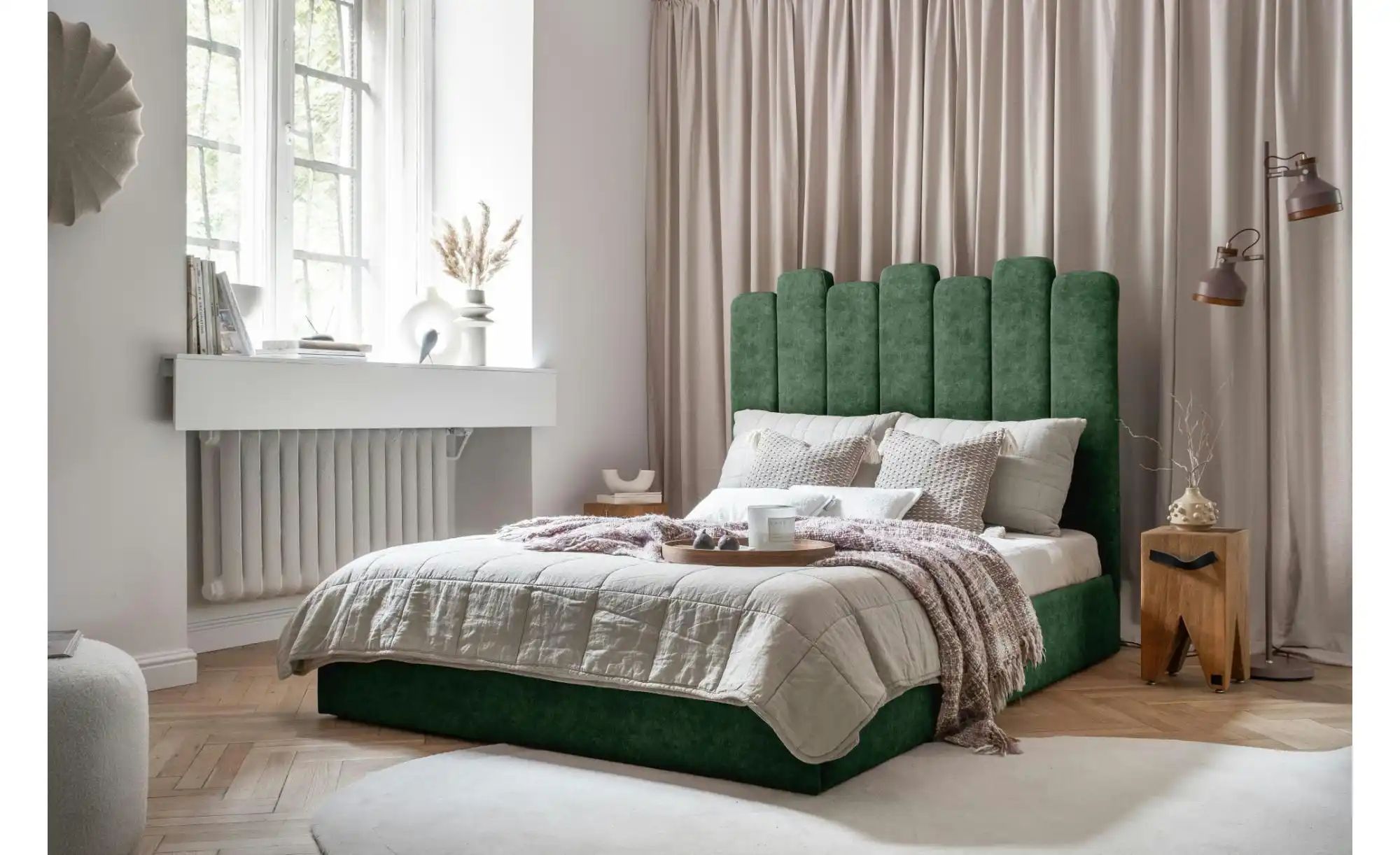 Thumbnail - Miuform Polsterbett mit Bettkasten Dreamy Aurora ¦ grün ¦ Maße (cm): B: 187 H: 132 Betten > Polsterbetten - Höffner