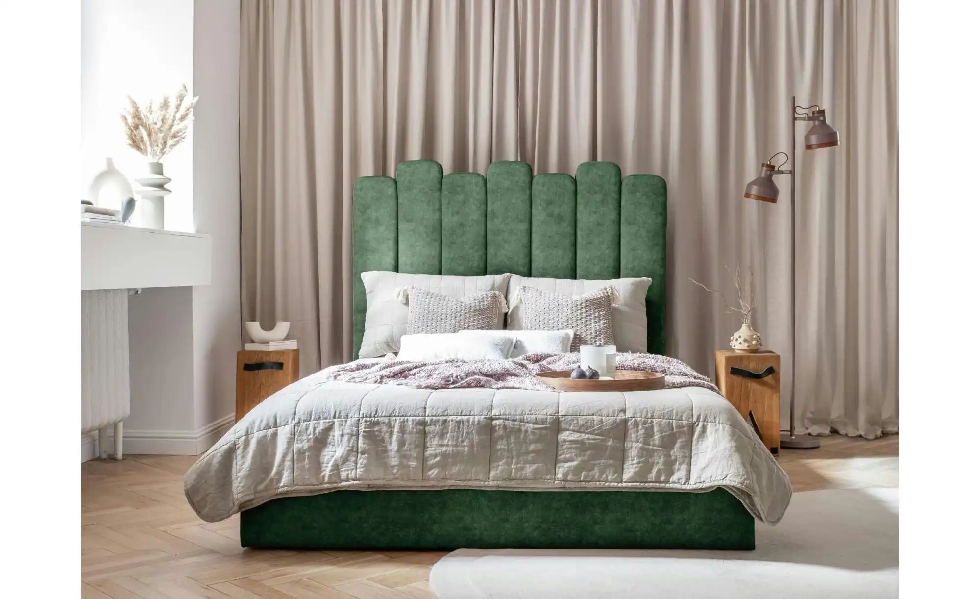 Thumbnail - Miuform Polsterbett mit Bettkasten Dreamy Aurora ¦ grün ¦ Maße (cm): B: 187 H: 132 Betten > Polsterbetten - Höffner