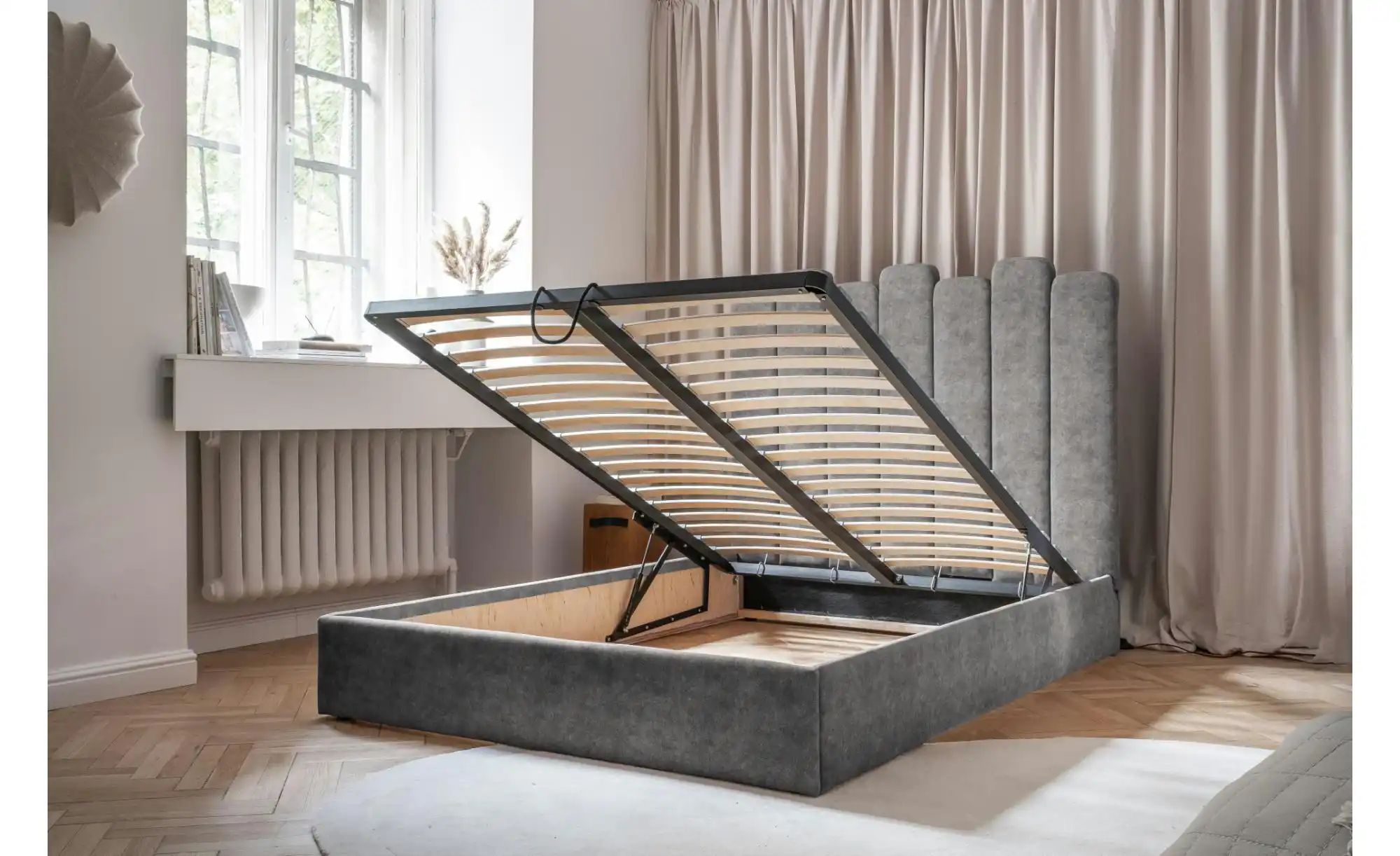 Miuform Polsterbett mit Bettkasten Dreamy Aurora ¦ grau ¦ Maße (cm): B: 167 günstig online kaufen
