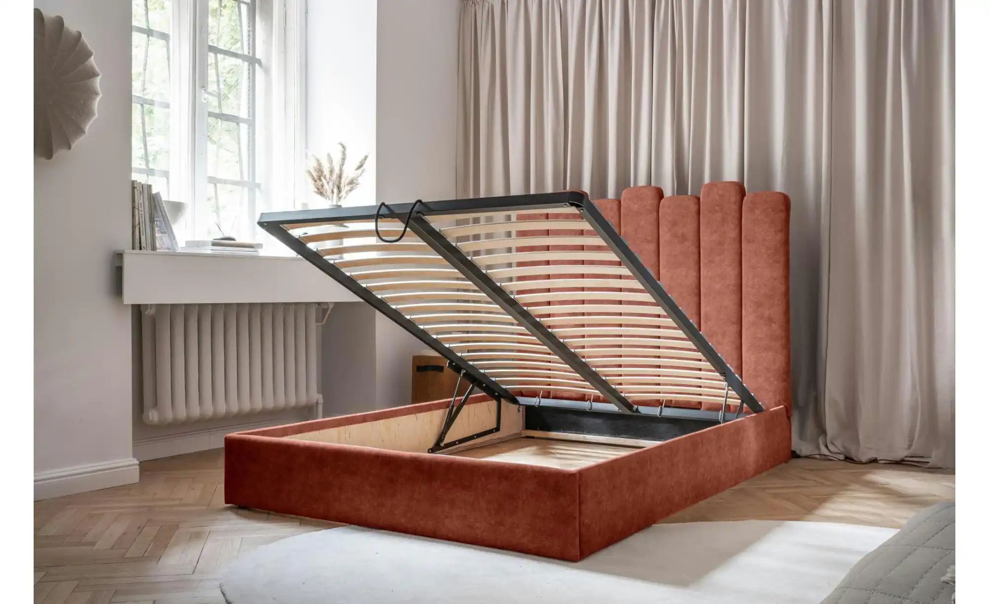 Thumbnail - Miuform Polsterbett mit Bettkasten Dreamy Aurora ¦ rot ¦ Maße (cm): B: 187 H: 132 Betten > Polsterbetten - Höffner