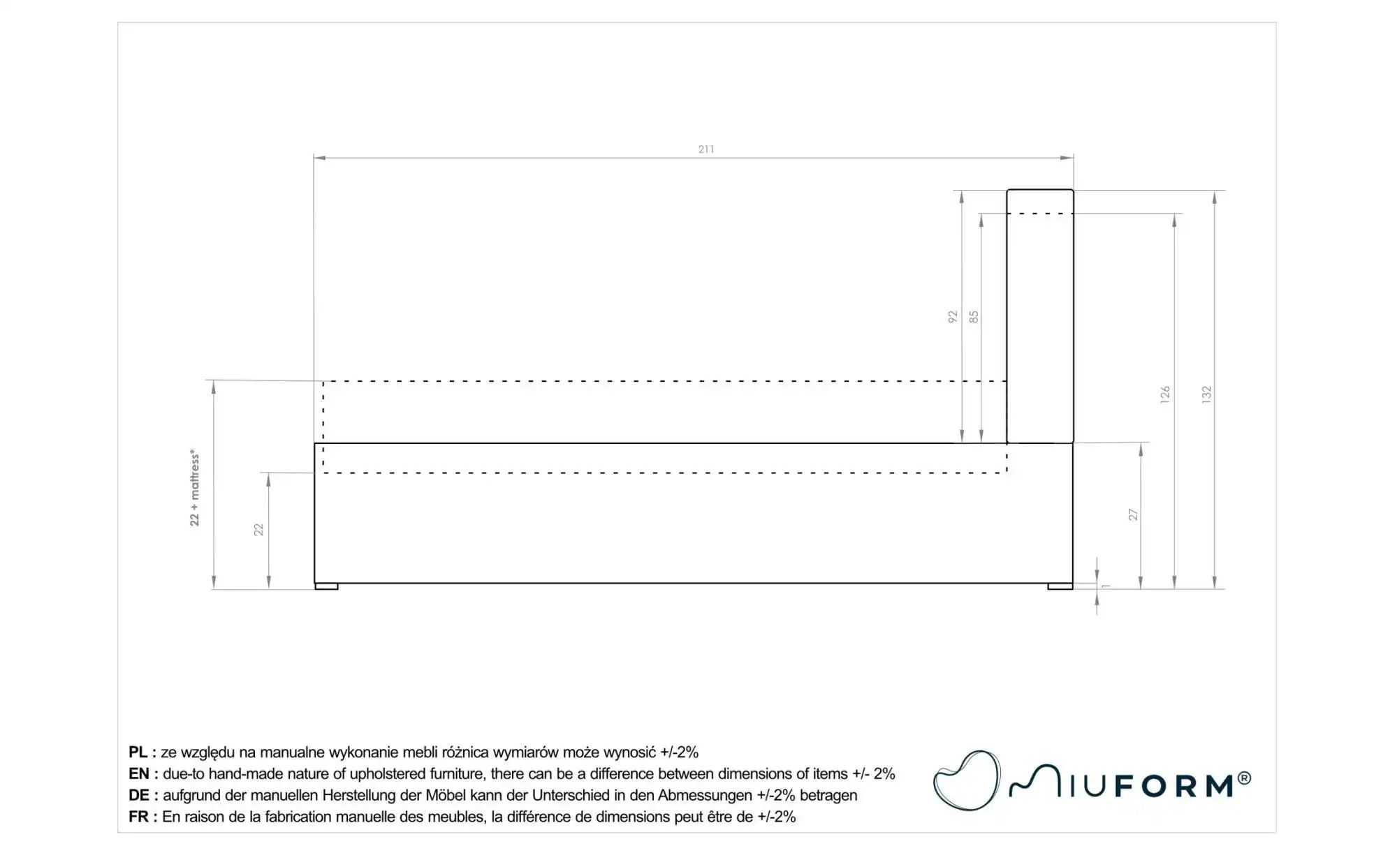 Thumbnail - Miuform Polsterbett mit Bettkasten Dreamy Aurora ¦ rot ¦ Maße (cm): B: 187 H: 132 Betten > Polsterbetten - Höffner