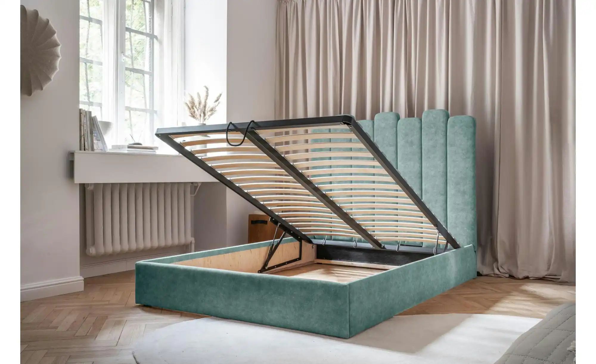 Miuform Polsterbett mit Bettkasten Dreamy Aurora ¦ blau ¦ Maße (cm): B: 167 günstig online kaufen