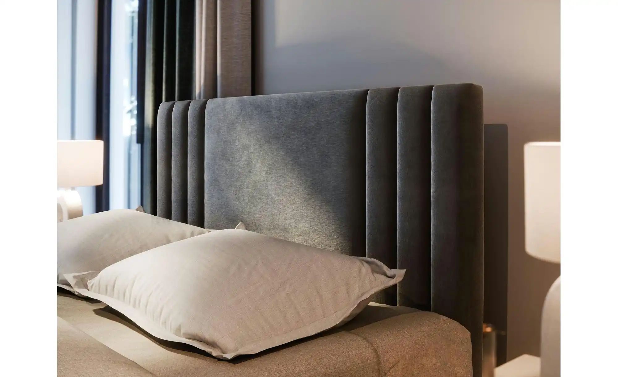 Thumbnail - MASSENO Boxbett mit Bettkasten Bres ¦ grau ¦ Maße (cm): B: 160 H: 98 Betten > Polsterbetten - Höffner