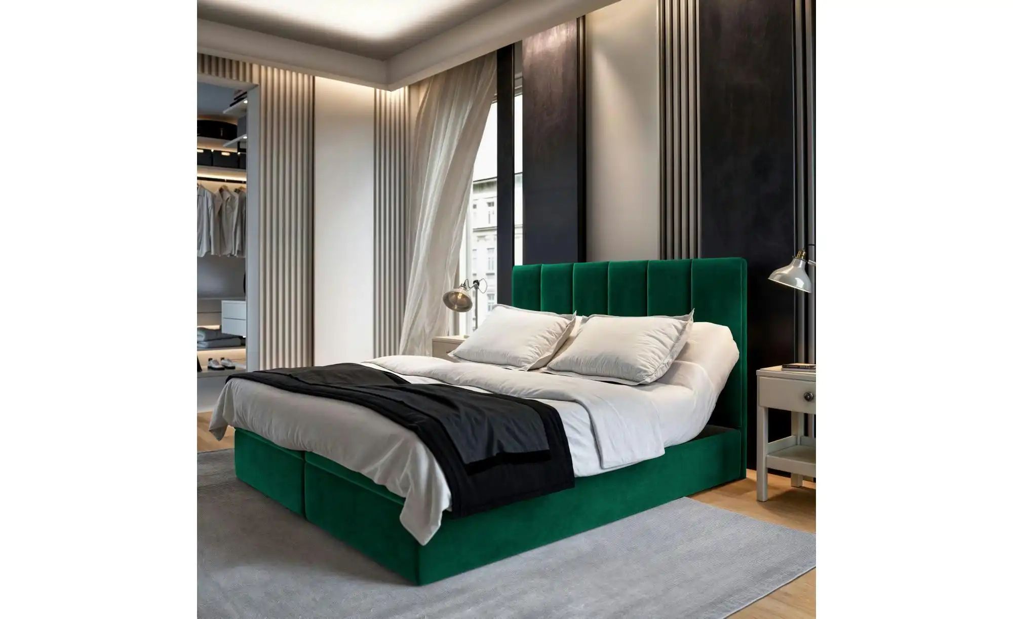 MASSENO Boxbett mit Bettkasten Barino ¦ grün ¦ Maße (cm): B: 160 H: 98 Bett günstig online kaufen