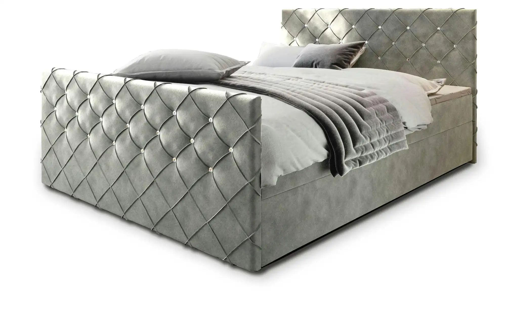 MASSENO Boxbett mit Bettkasten Mandi ¦ grau ¦ Maße (cm): B: 180 H: 98 Bette günstig online kaufen