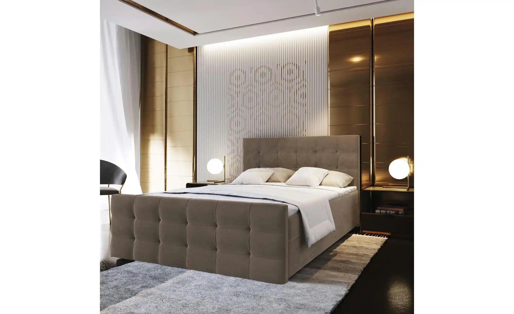 MASSENO Boxbett mit Bettkasten Amon ¦ braun ¦ Maße (cm): B: 160 H: 98 Bette günstig online kaufen