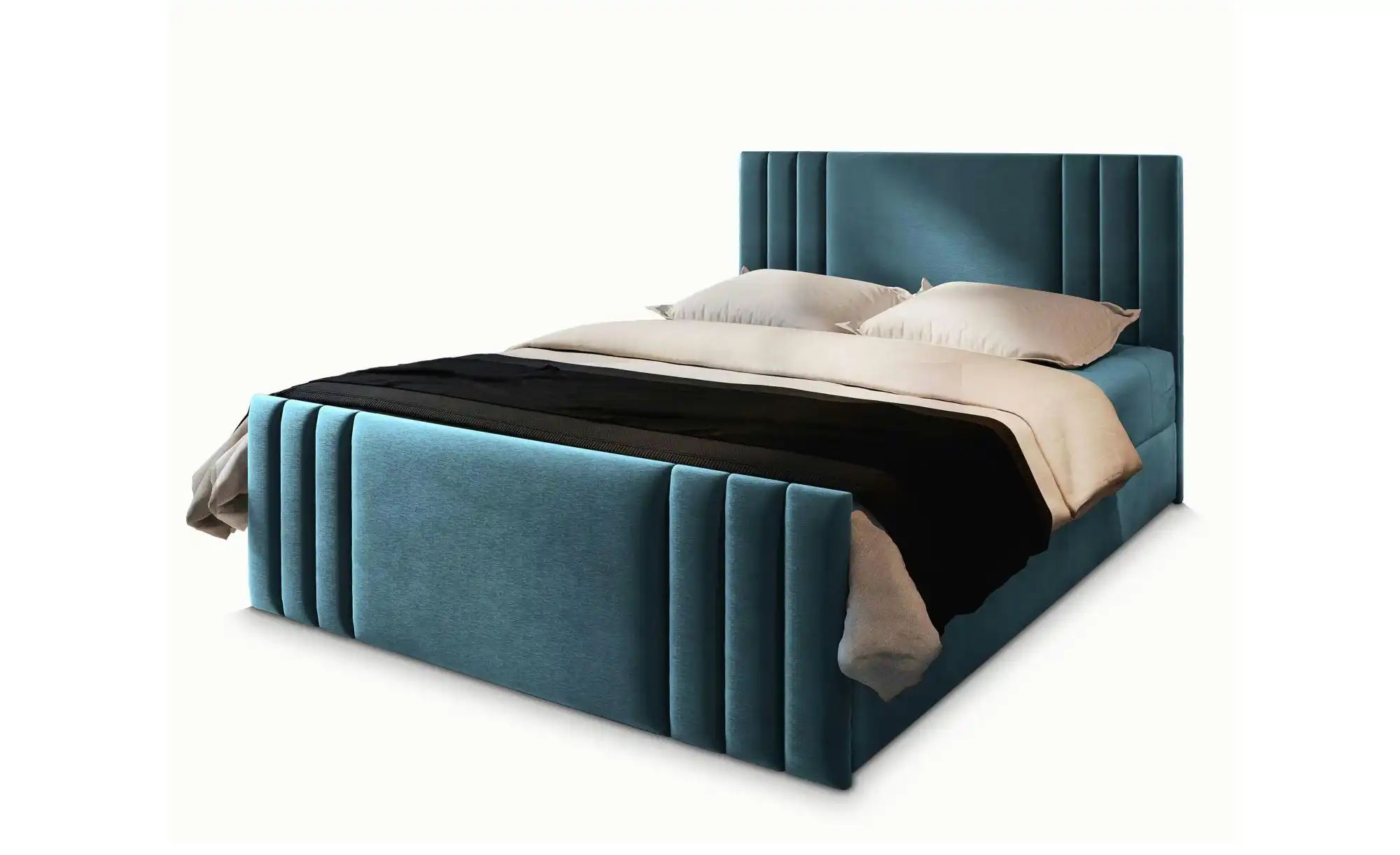 MASSENO Boxbett mit Bettkasten Kanes  blau  Maße (cm): B: 160 H: 98 | 05906269815995