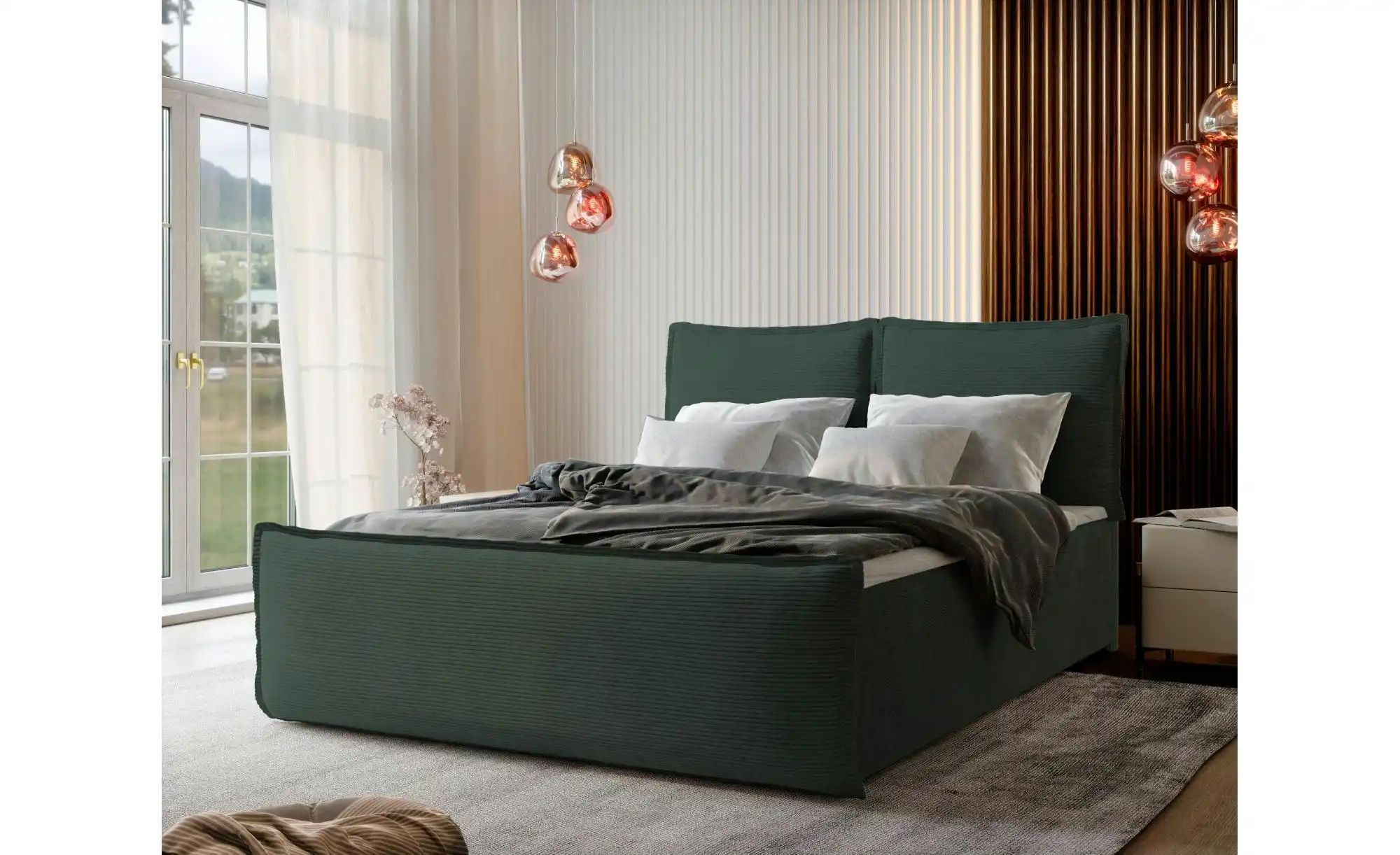 MASSENO Boxbett mit Bettkasten Monta ¦ grün ¦ Maße (cm): B: 180 H: 98 Bette günstig online kaufen