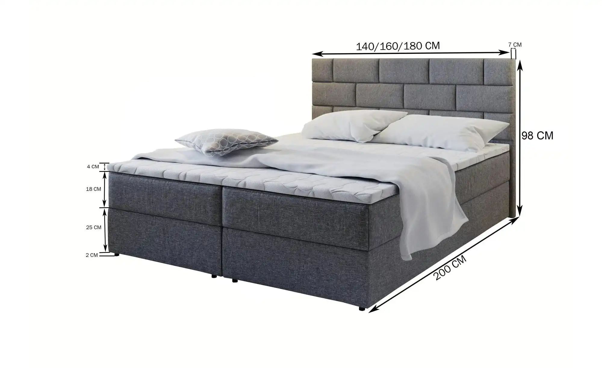MASSENO Boxbett mit Bettkasten Kerlo ¦ braun ¦ Maße (cm): B: 140 H: 98 Bett günstig online kaufen