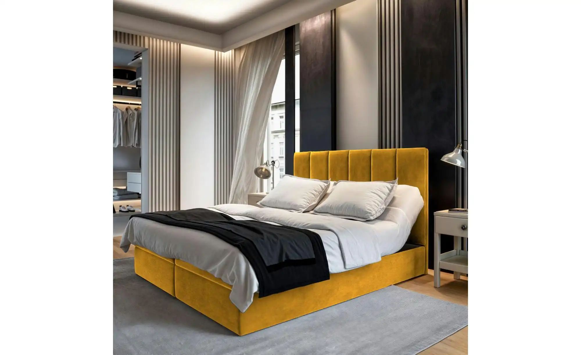 MASSENO Boxbett mit Bettkasten Barino ¦ gelb ¦ Maße (cm): B: 160 H: 98 Bett günstig online kaufen